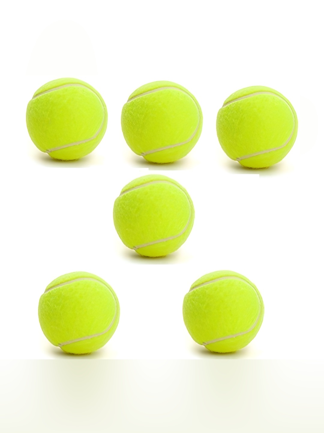 

HackerX Set Of 6 Tennis Sport Ball, Yellow