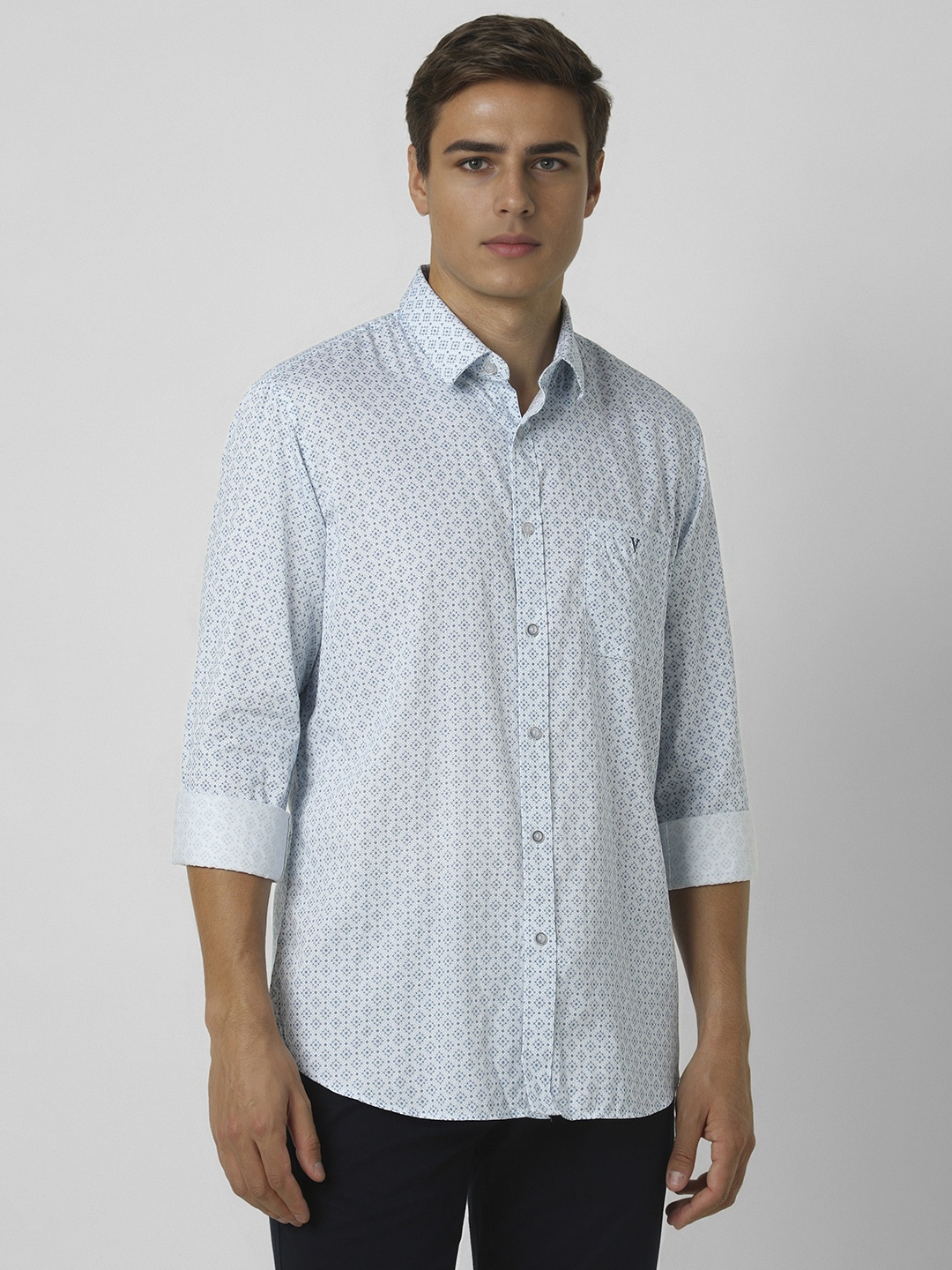 

Van Heusen Sport Men Floral Printed Slim Fit Pure Cotton Casual Shirt, White