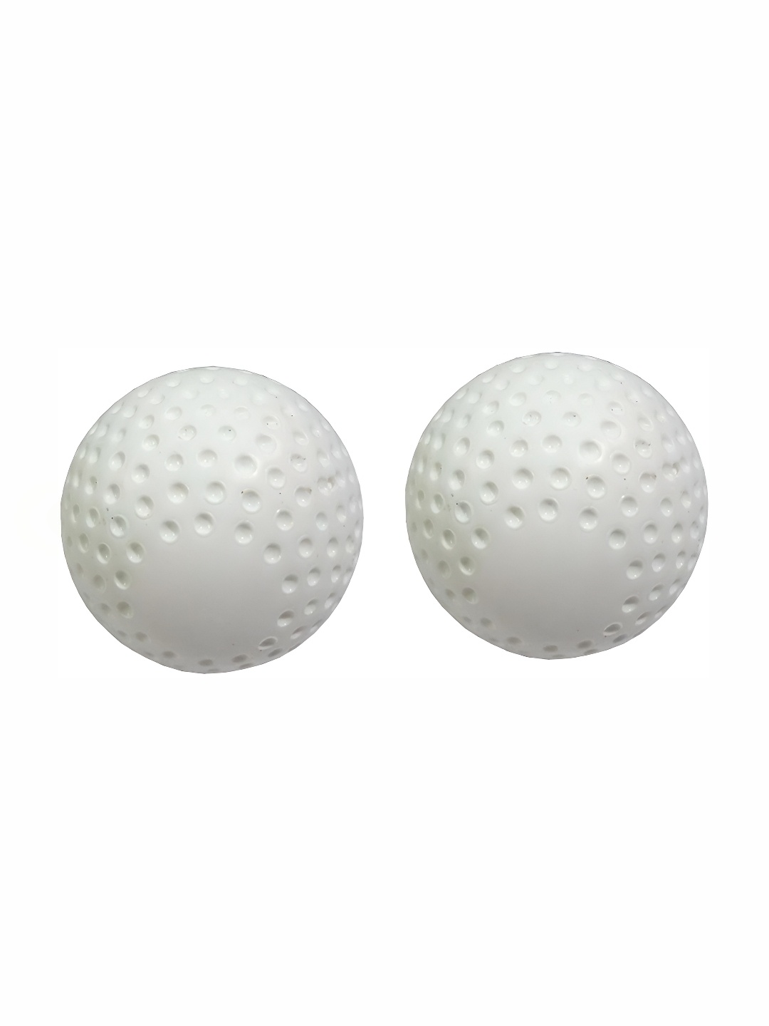

HackerX 2-Pcs Pebbled Round Hockey Balls, White