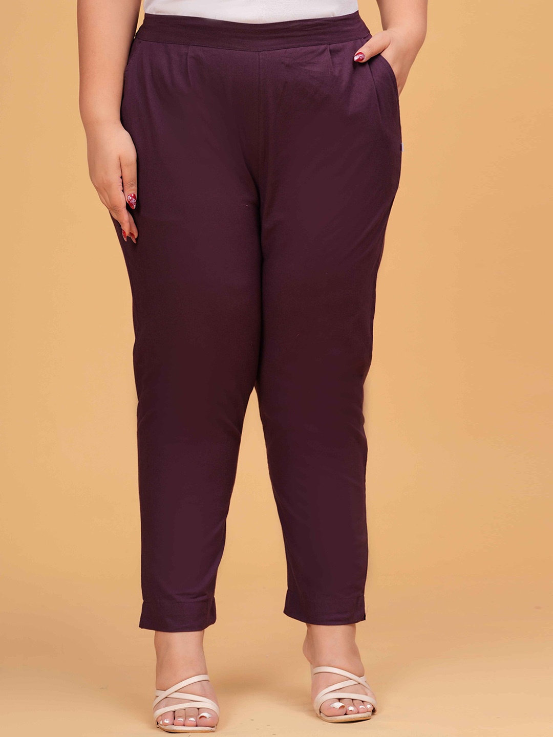 

JONAYA High Rise Regular Trousers, Purple