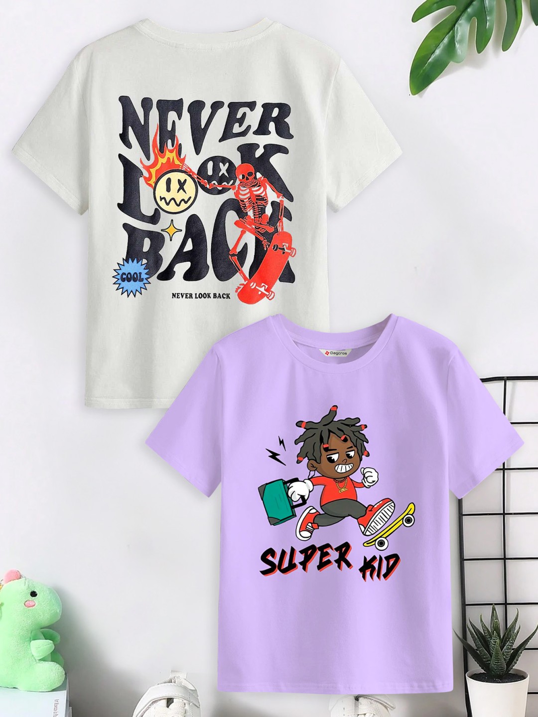 

Dagcros Boys Printed T-shirt, Multi
