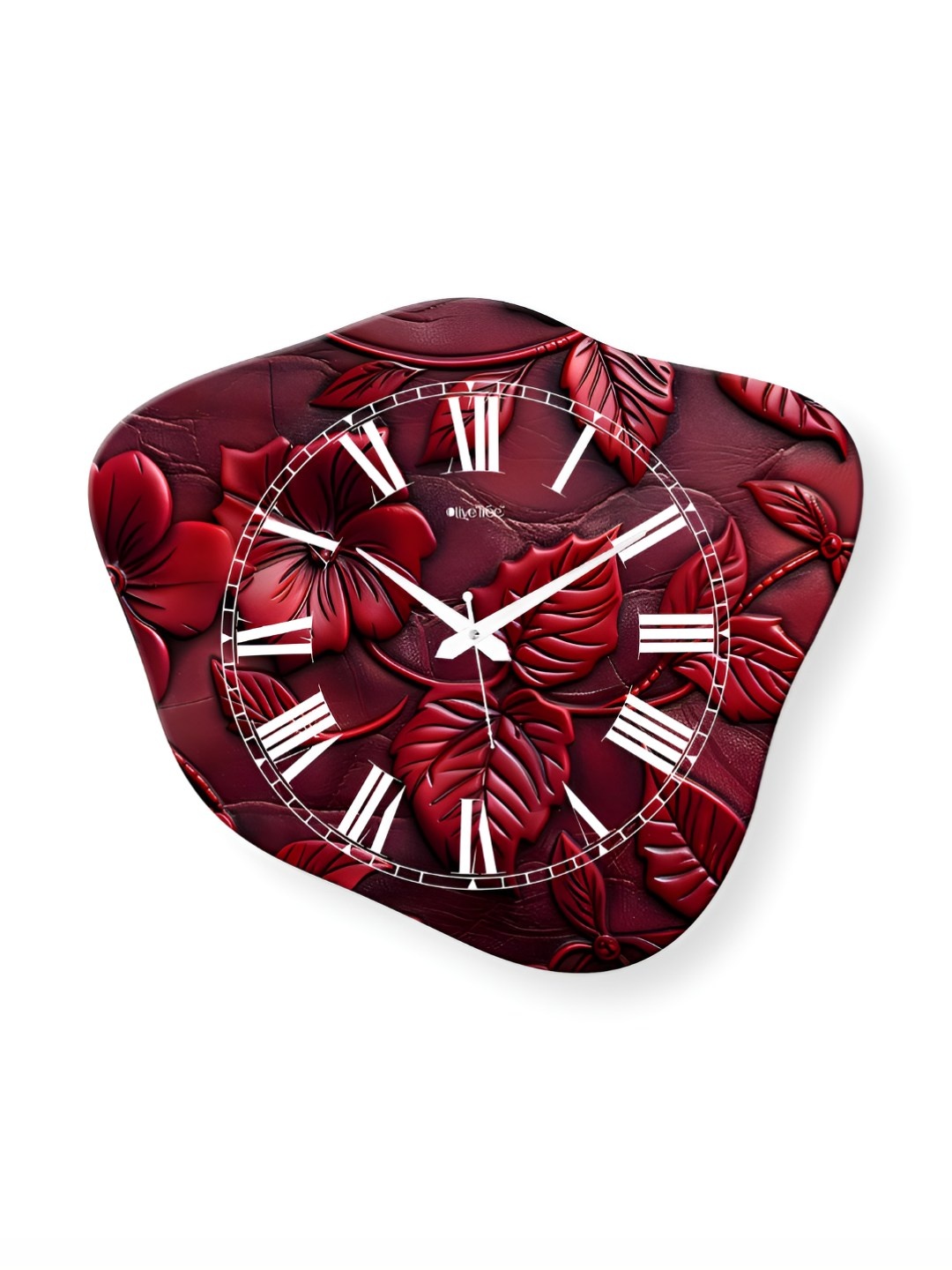 

OLIVE TREE Maroon & Black Printed Geometric Traditional Wall Clock