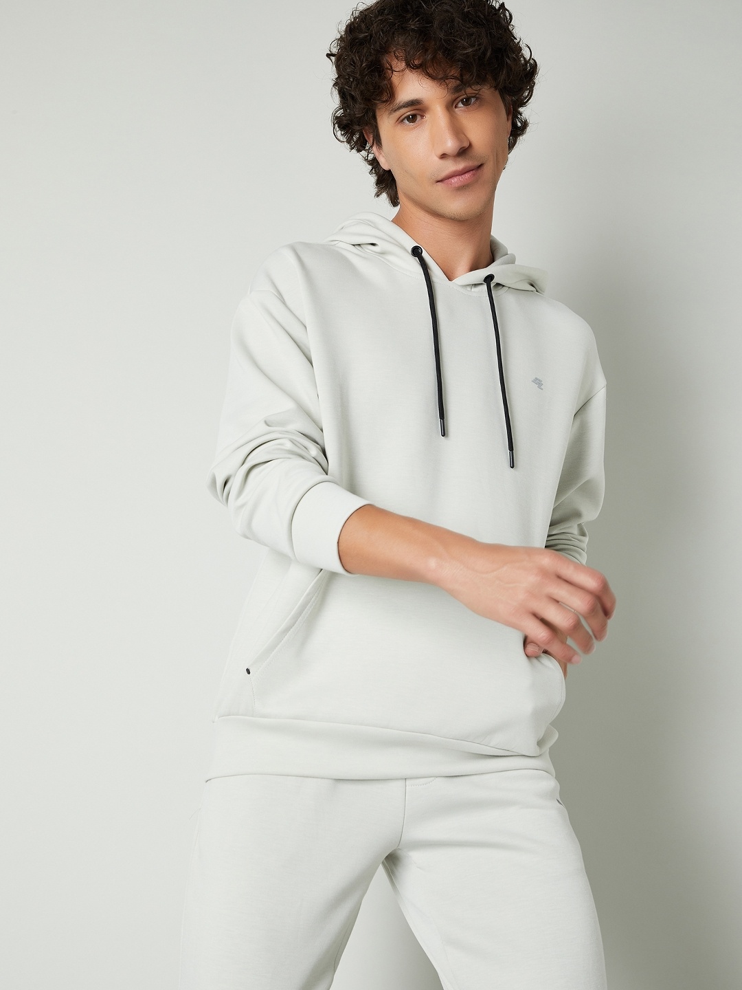 

max Men Hooded Cotton Sweatshirt, Grey