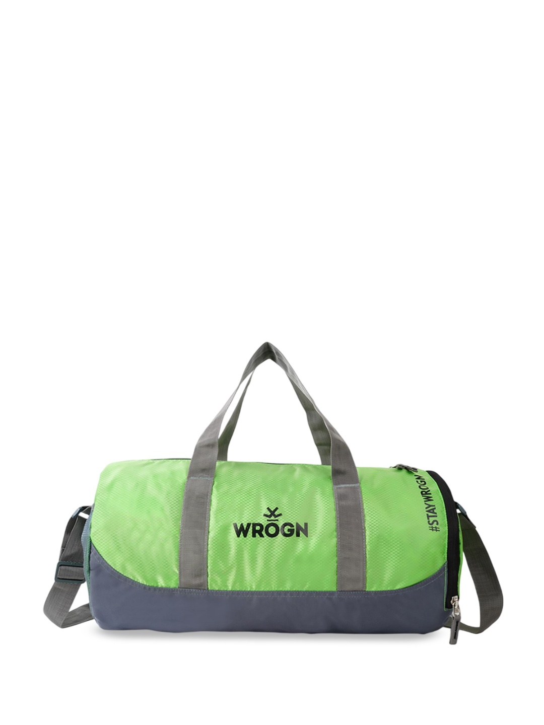 

WROGN Colourblocked Large Sports or Gym Duffel Bag 35 Ltrs, Green