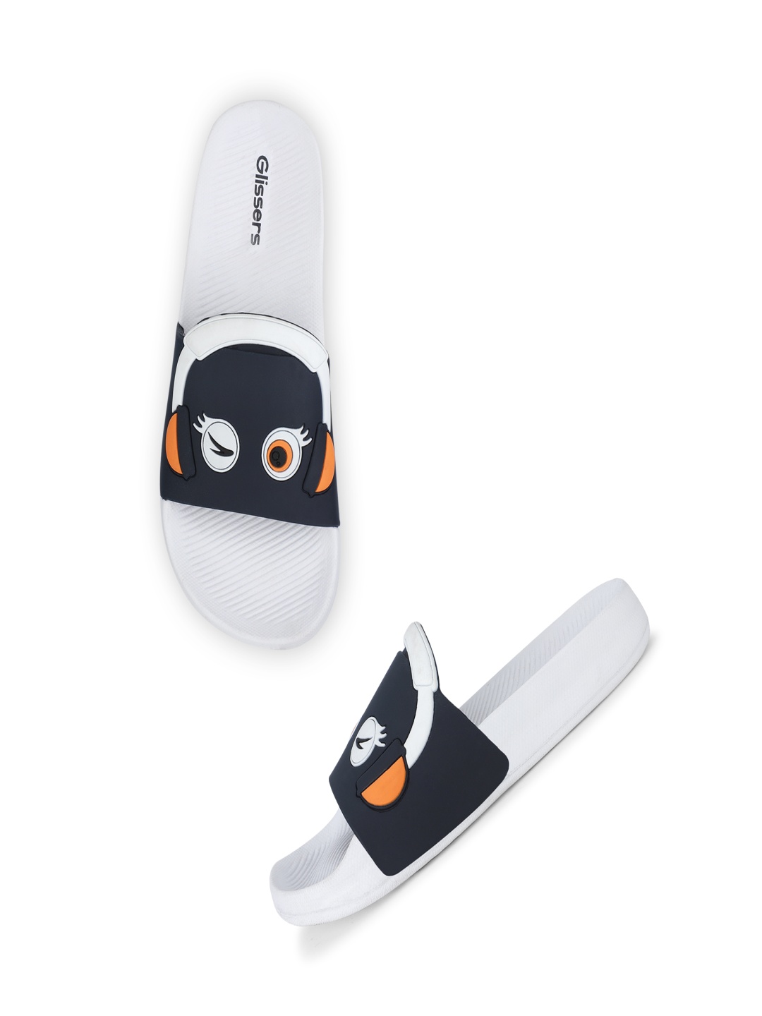 

GLISSERS Kids Self Design Sliders, White