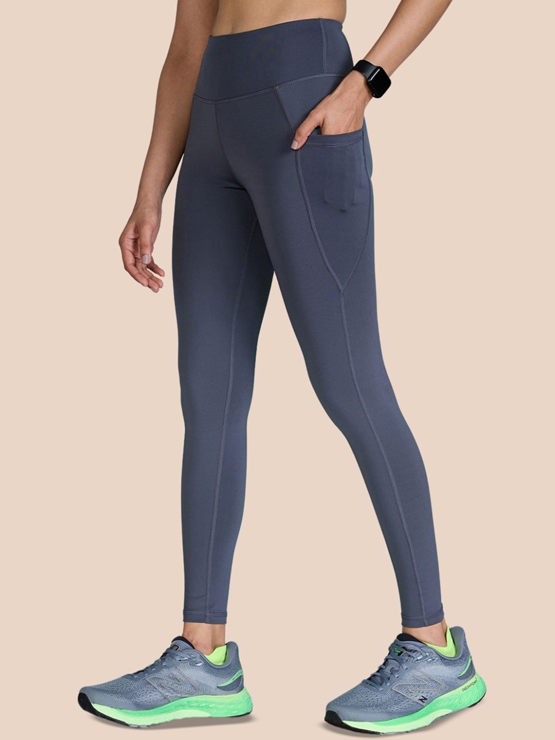 

KICA Women High Waisted Stretchable & Sculpting Tight, Grey