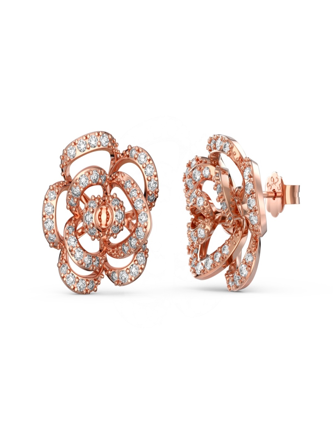 

October 22 Contemporary Studs Earrings, Rose gold