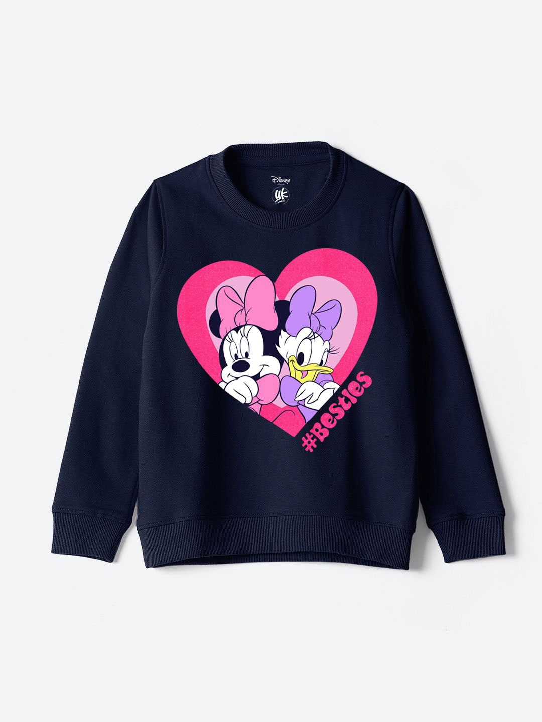 

YK Disney Girls Printed Pullover Sweatshirt, Blue