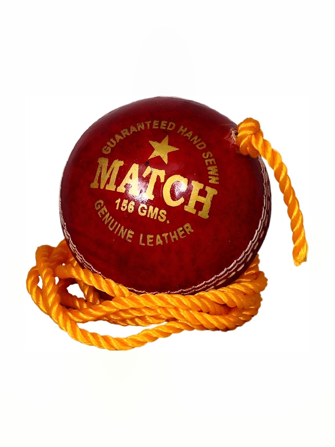 

HackerX Printed Leather Trainy Sports Cricket Ball, Red