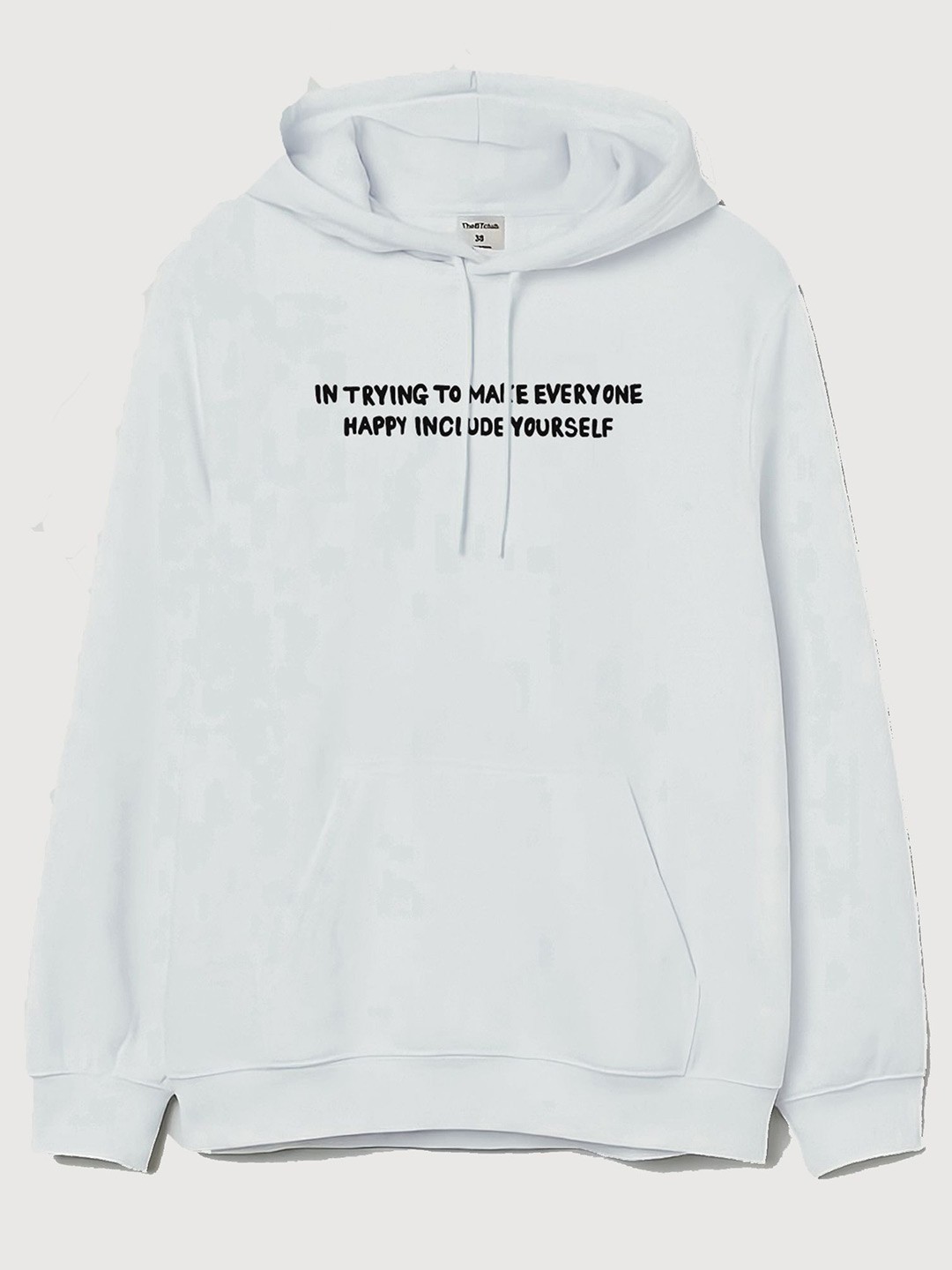 

TheBTclub Men Printed Hooded Sweatshirt, Black