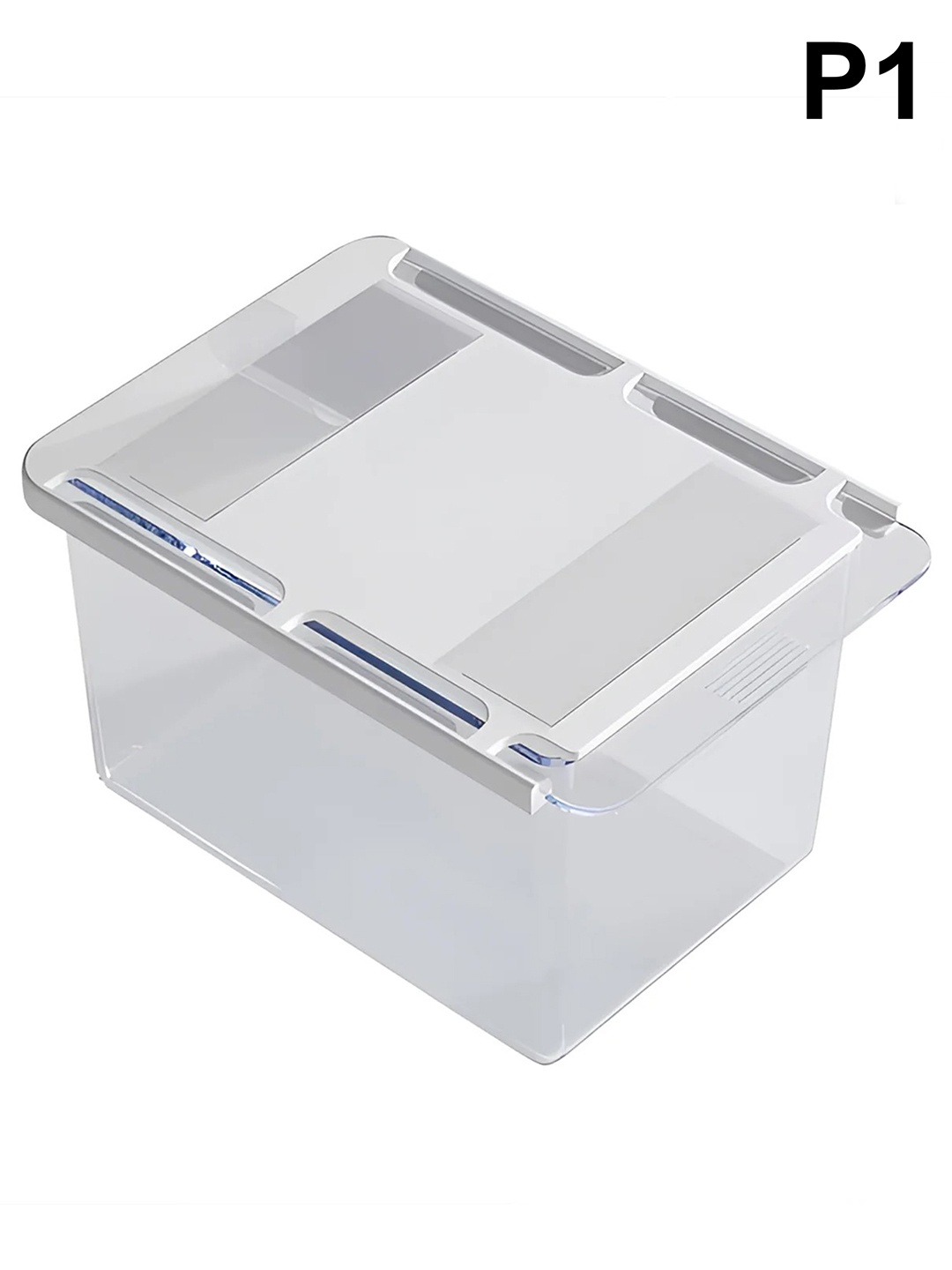 

DecorTwist Transparent & Brown Pack of 2 Drawer Storage Box With Lids