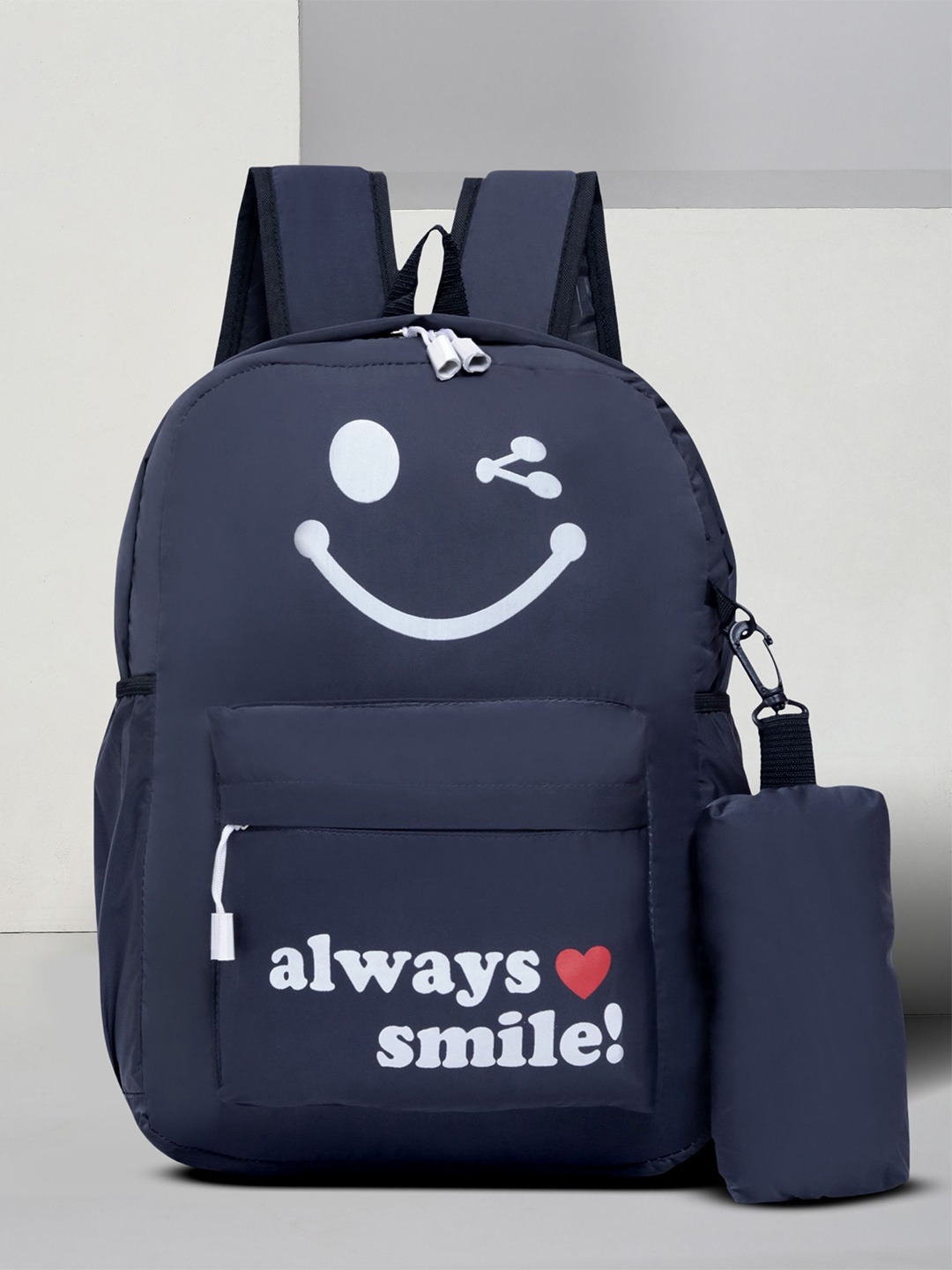 

PLAYYBAGS SMILE Unisex Printed Backpack-25 L, Navy blue