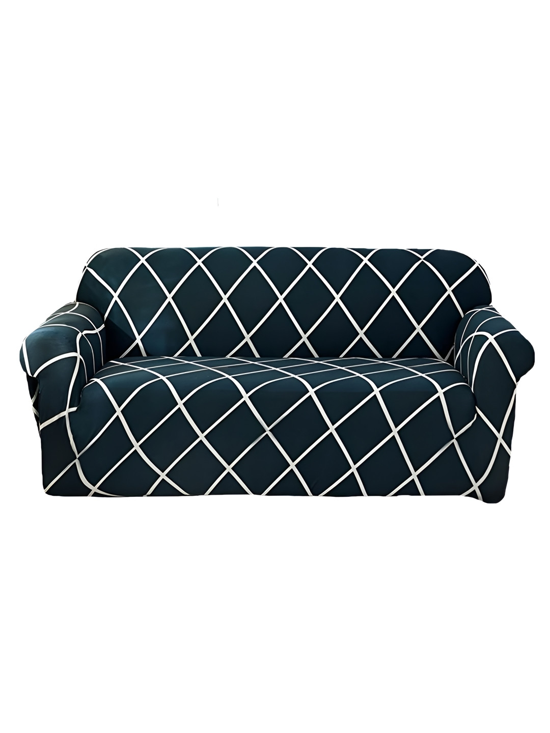 

KriShyam Green & White Geometric Printed 2 Seater Sofa Covers with Arms