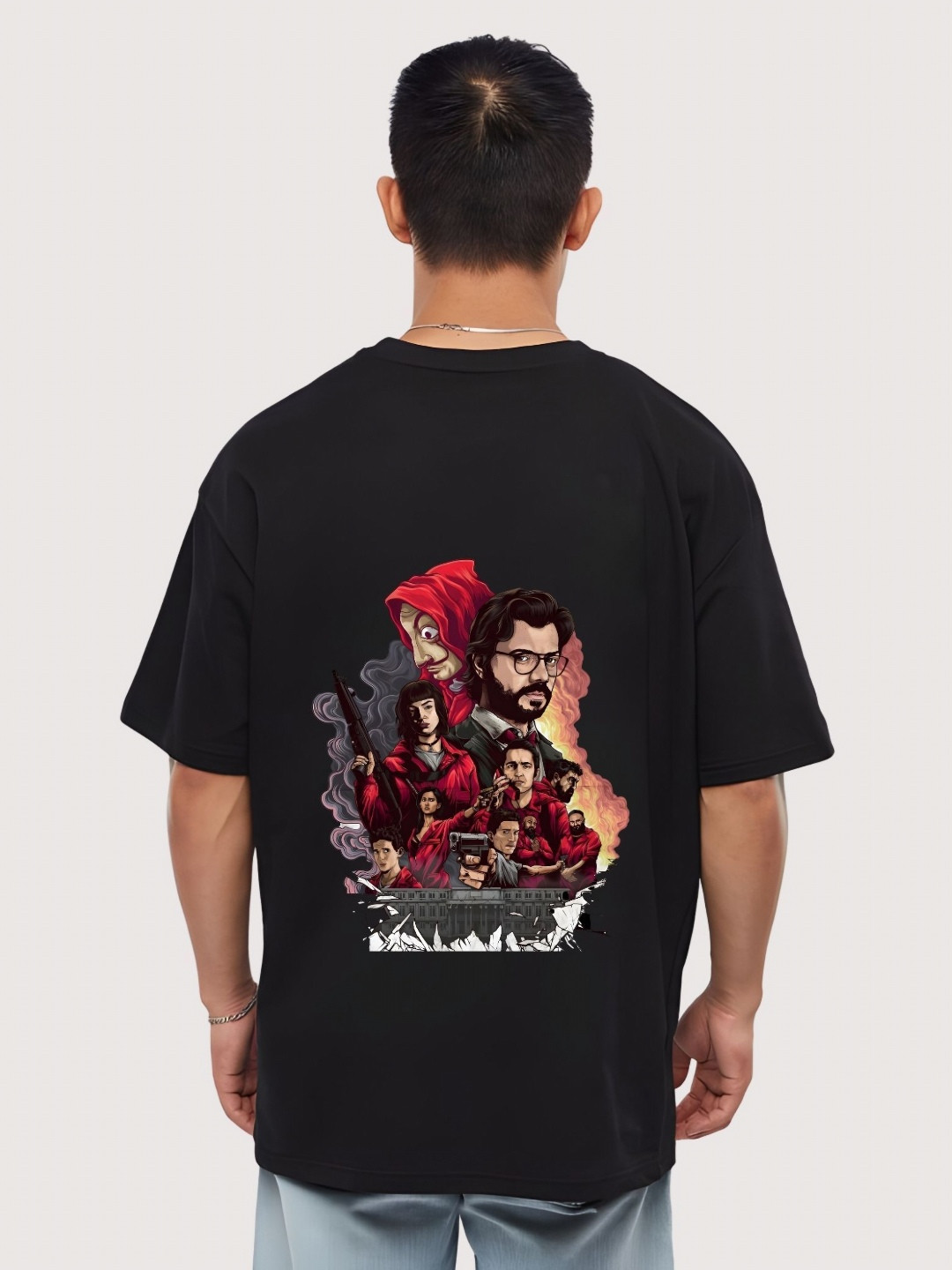 

Moda Rapido Men Drop-Shoulder Sleeves T-shirt, Black