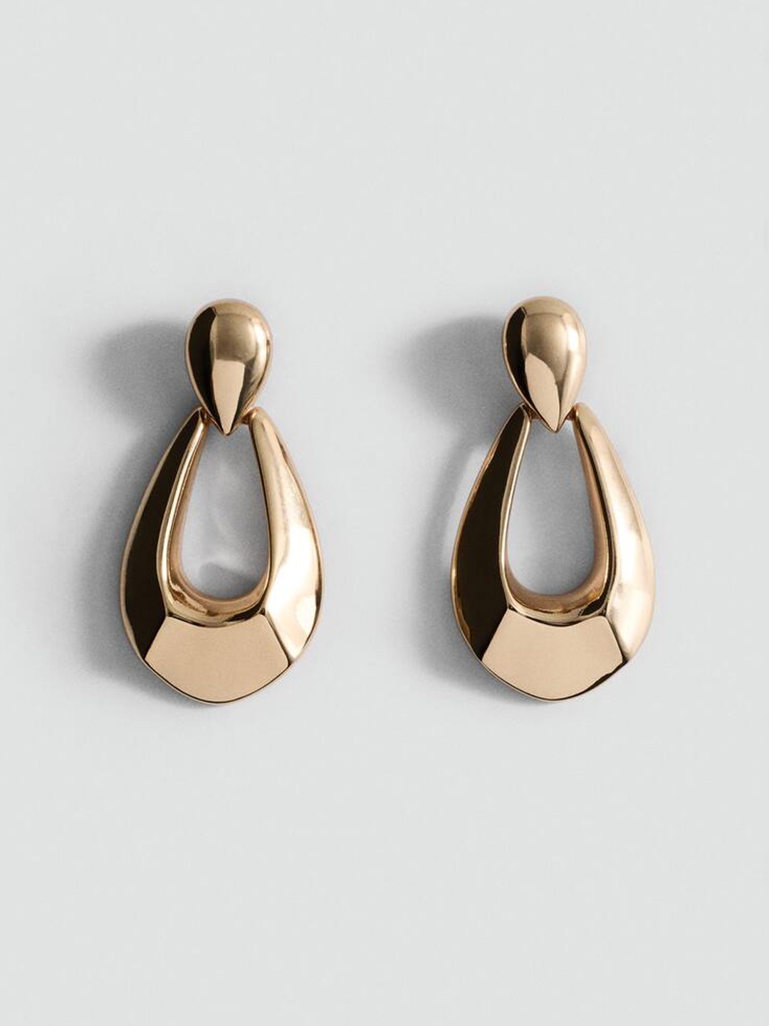 

MANGO Contemporary Drop Earrings, Gold