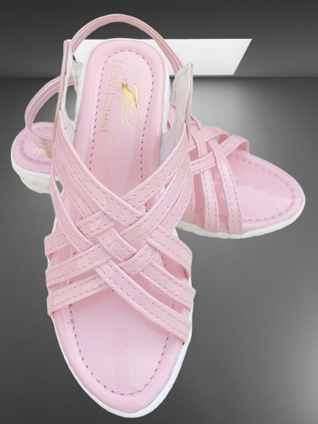 

BAESD Girls Open Toe Flats, Pink