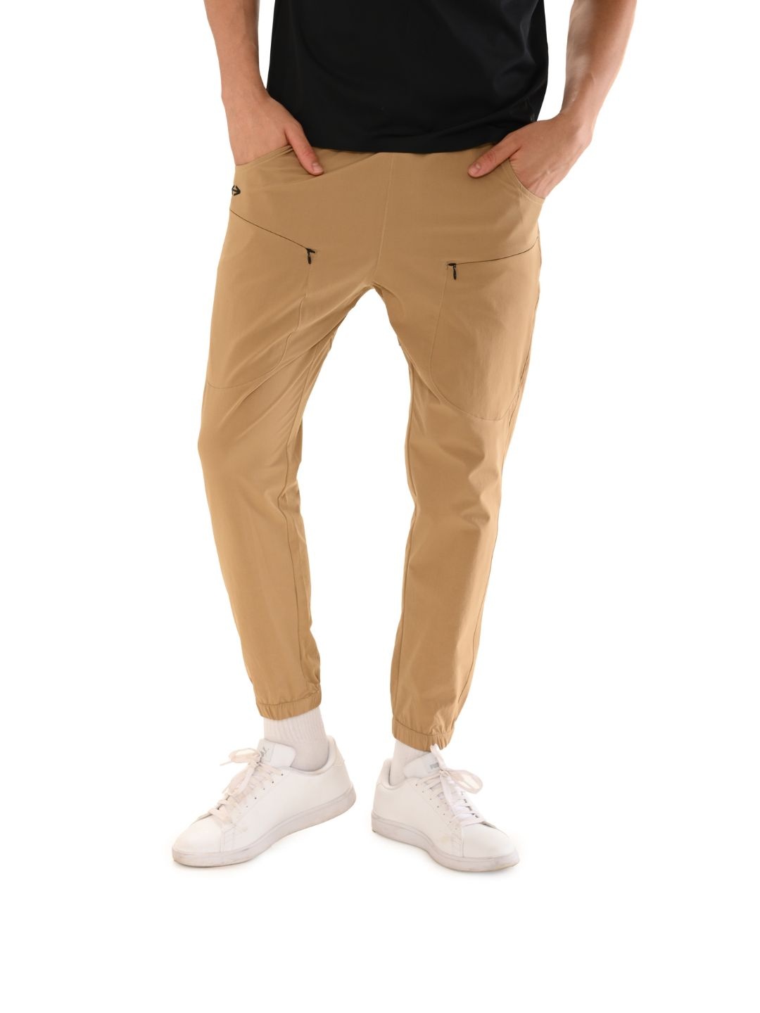 

STRCH Men Mid Rise Anti Odour Joggers, Khaki