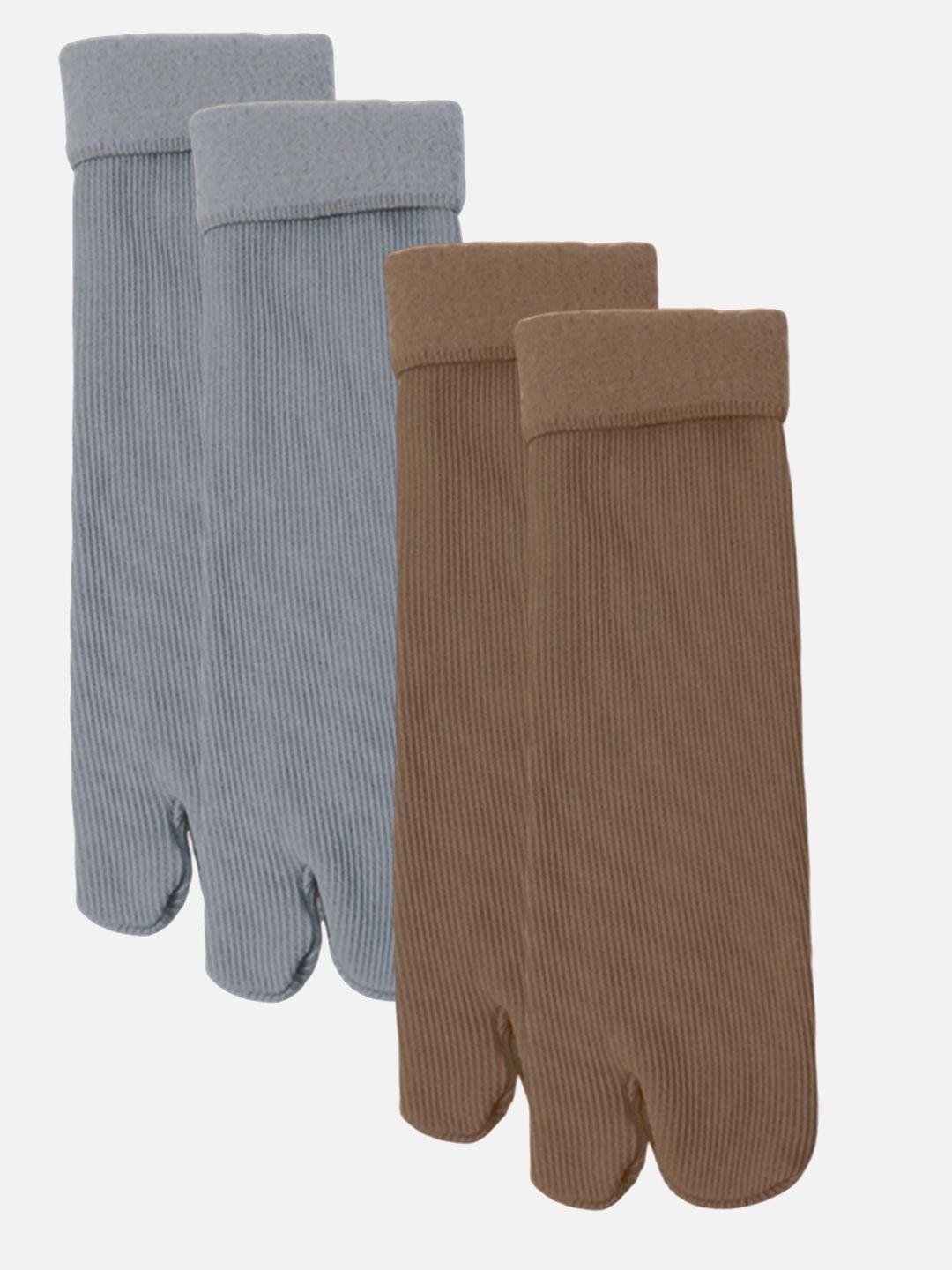 

StyFun Women Pack Of 2 Calf-Length Thermal Winter Socks, Brown