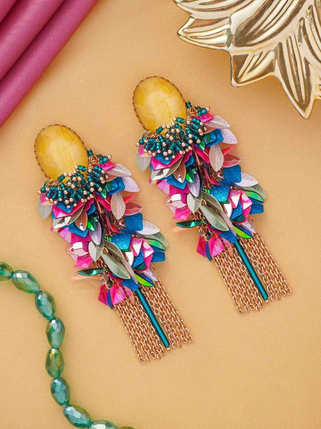 

EVERSTYLISH Sanjoya Bold & Statement Multicolor Earrings, Multi