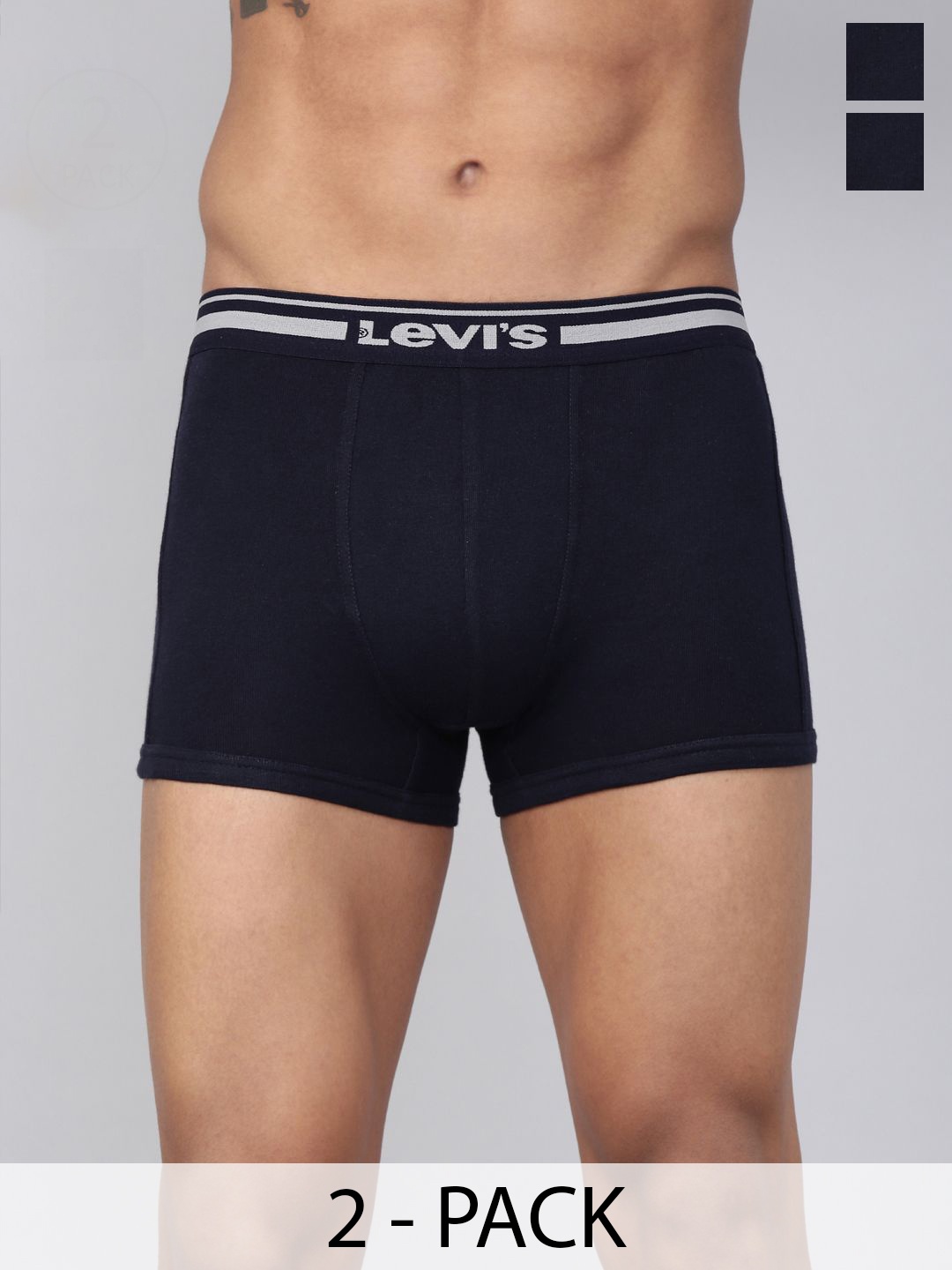 

Levis Men Pack of 2 Pure Cotton Trunk 100CA003-CFT-TRNK, Navy blue