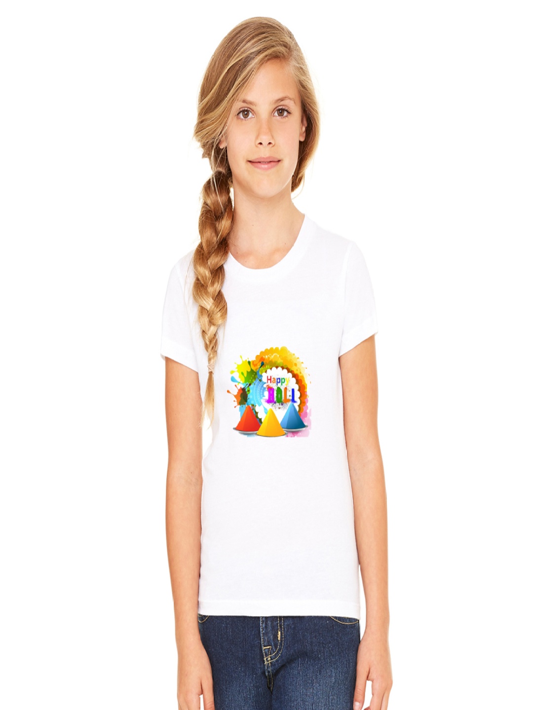 

SHUBHAM DESIGNER GALLERY Girls Typography Printed Round Neck T-shirt, White