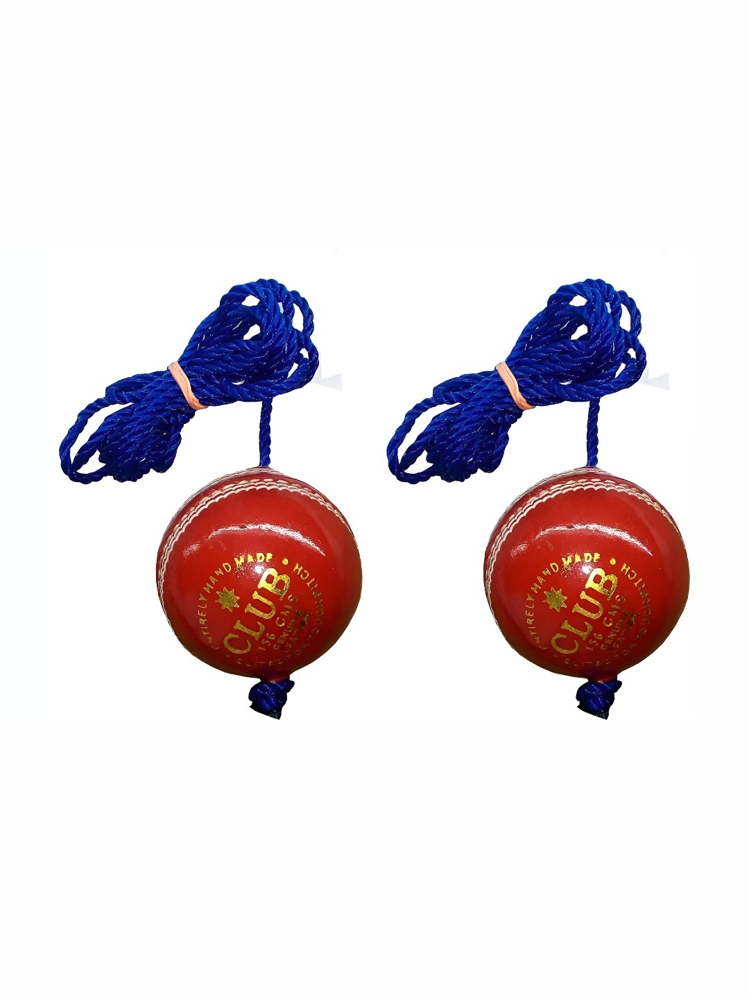 

HackerX 2-Pcs Leather Hanging Cricket Ball, Red