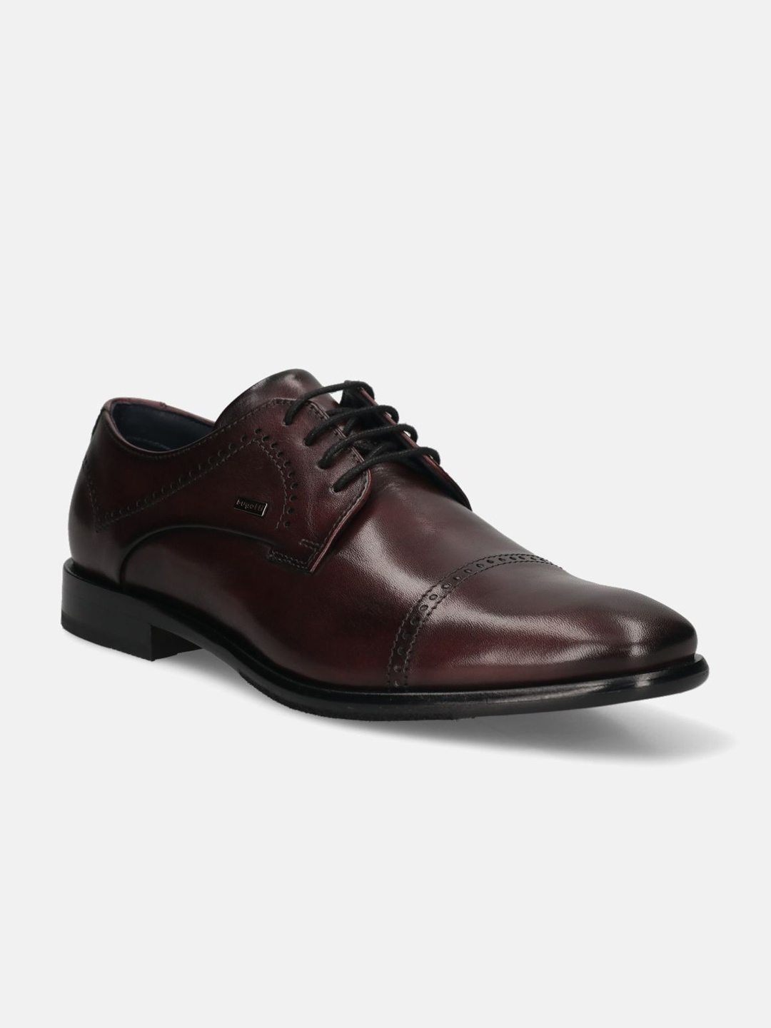 

Bugatti Men Mansueto Flex Leather Formal Derbys, Maroon