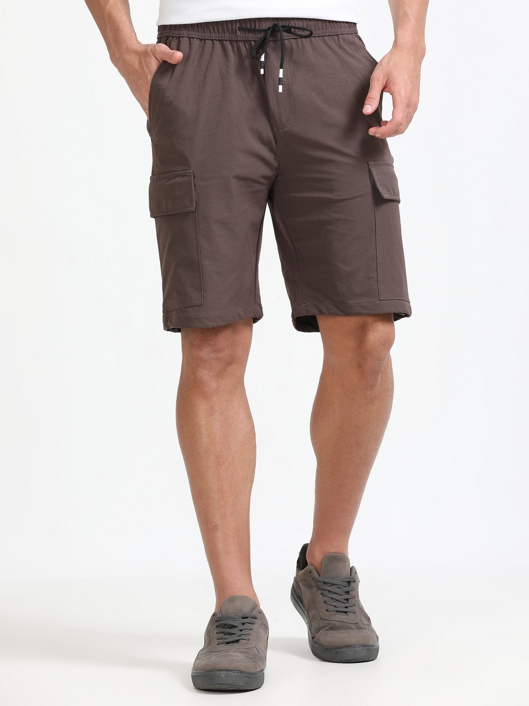 

NEVER NEUD Men Cargo Shorts, Brown