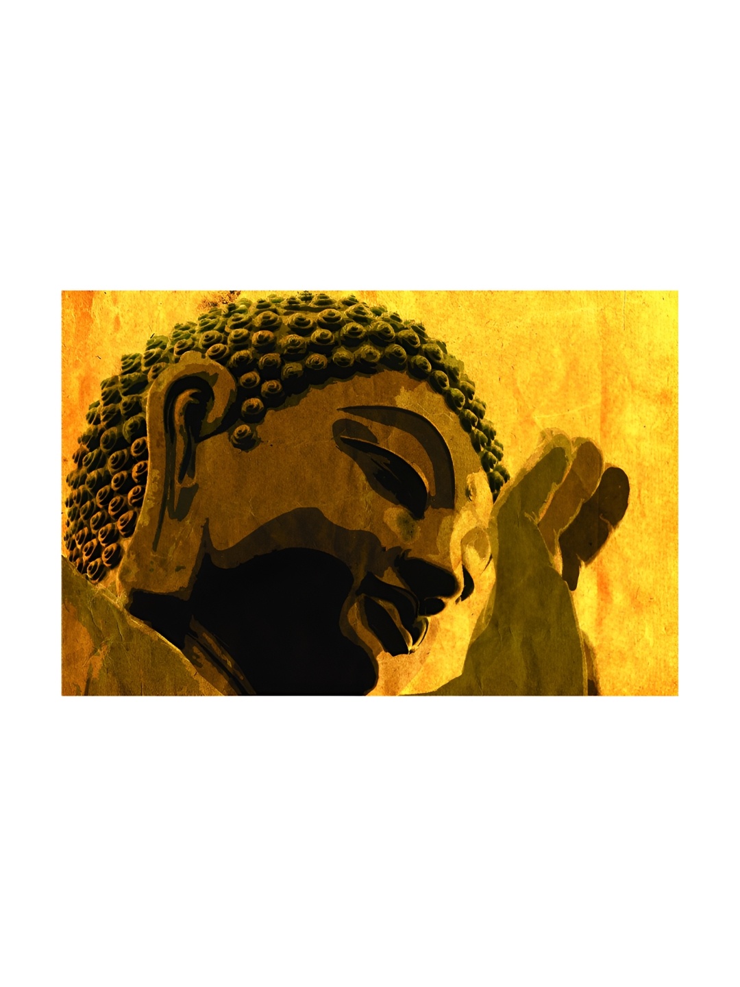 

Inephos Yellow & Brown Religious Canvas Wall Art