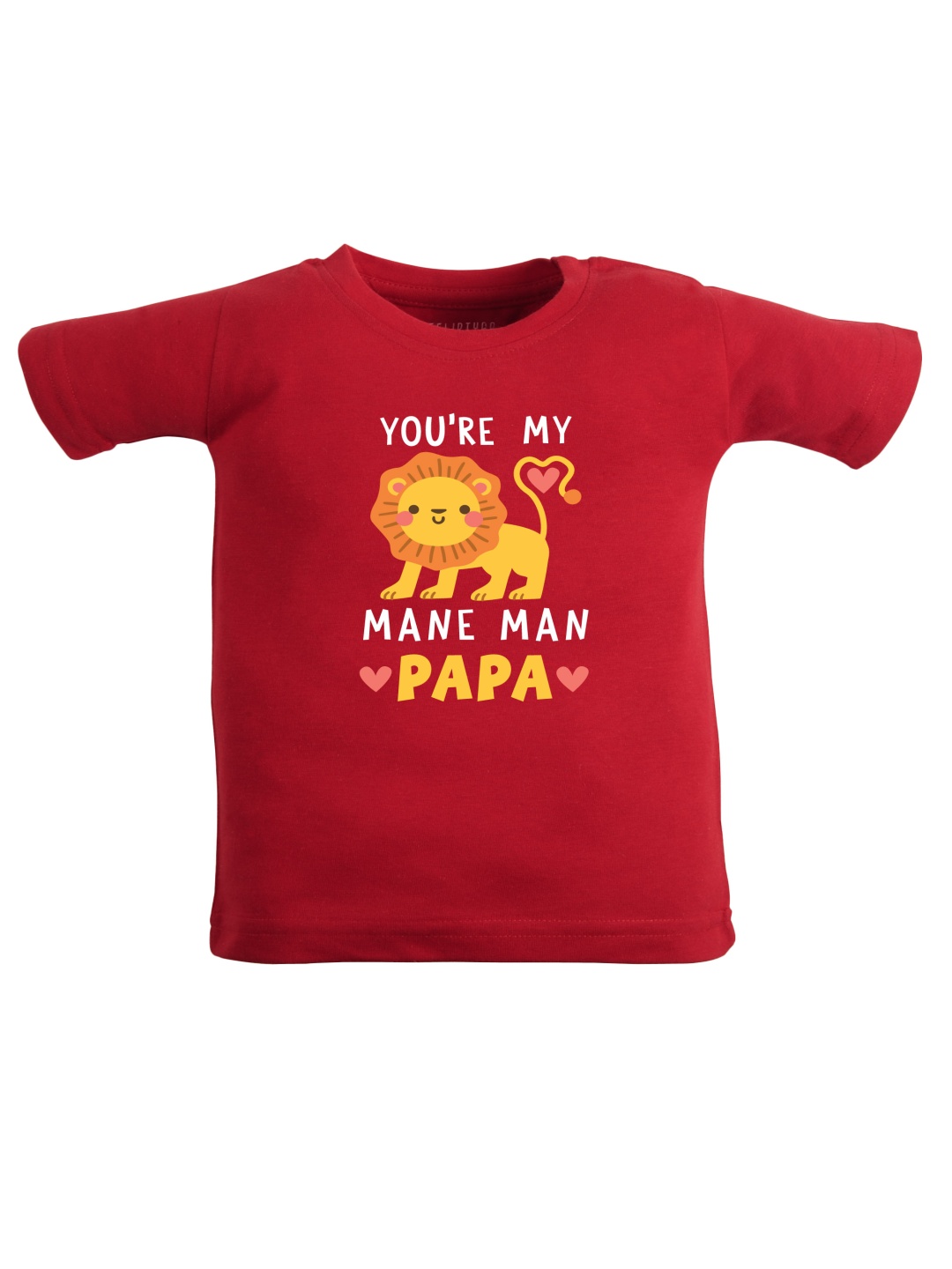 

FFLIRTYGO Unisex Kids Typography Printed Round Neck Cotton T-shirt, Red