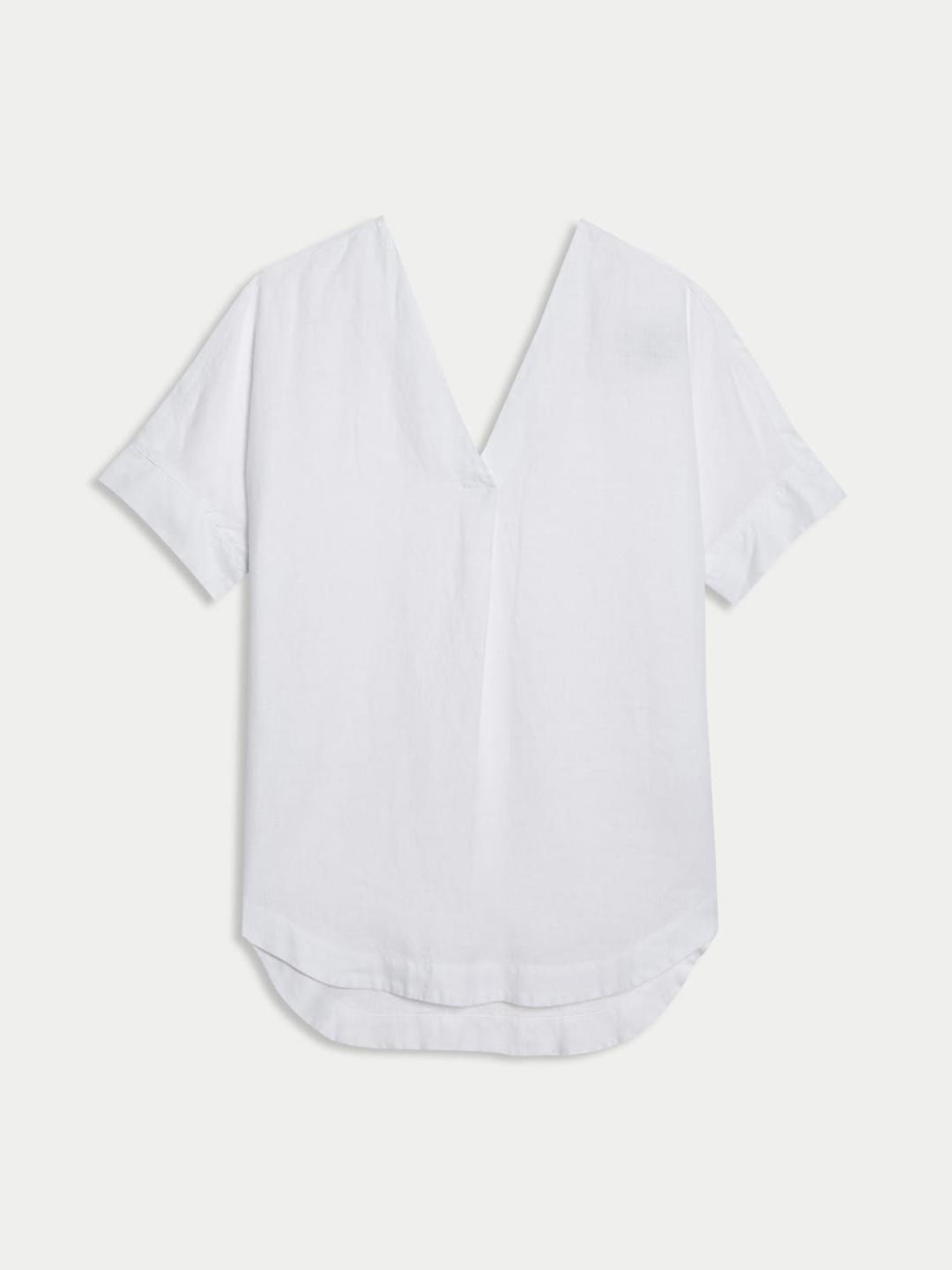 

Marks & Spencer Linen Top, White