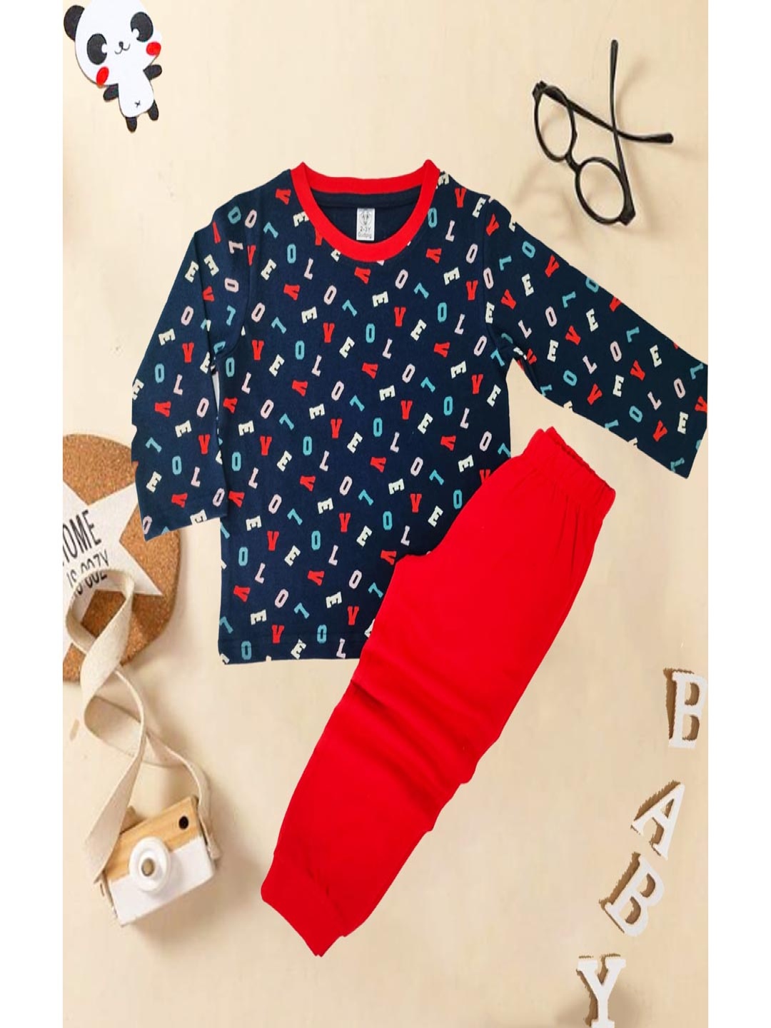 

BILLYBALL Unisex Kids Printed T-shirt, Red