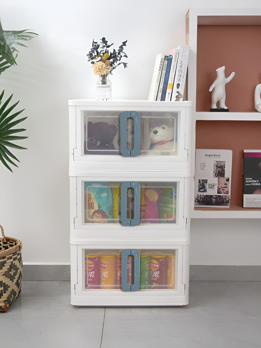 

UPC Grey & White 3 Pieces Storage Cube - Multi-Purpose Space-Saving Organizers