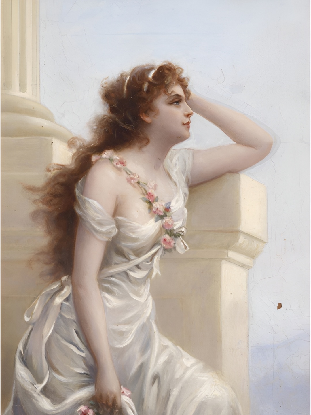 

Inephos Beige And Brown Beautiful Girl Wall Art