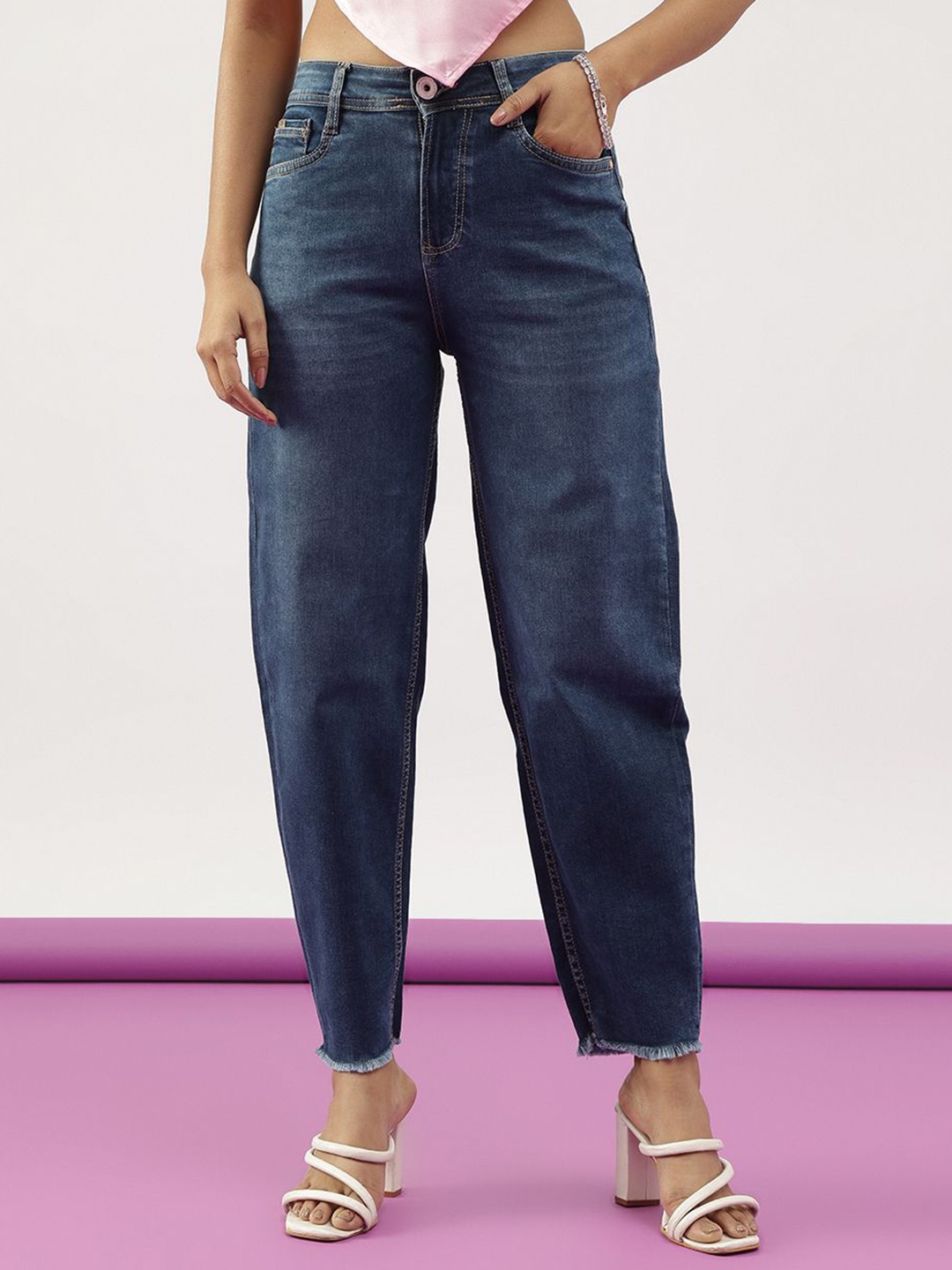 

Code 61 Women Slouchy Fit Light Fade Jeans, Blue