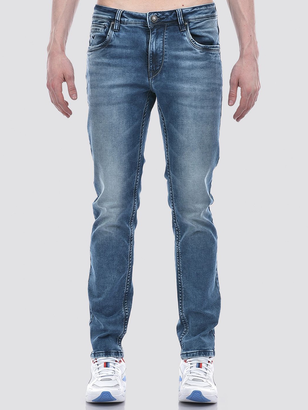 

Lawman pg3 Men Straight Fit Light Fade Stretchable Jeans, Blue