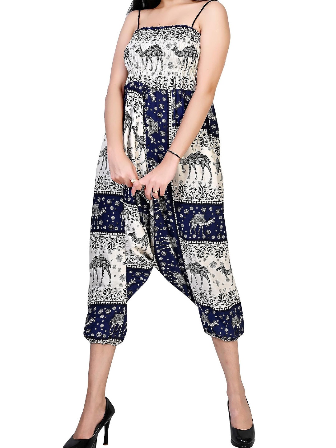 

NarNari Pack Of 3 Printed Mid-Rise Harem Pants, Multi