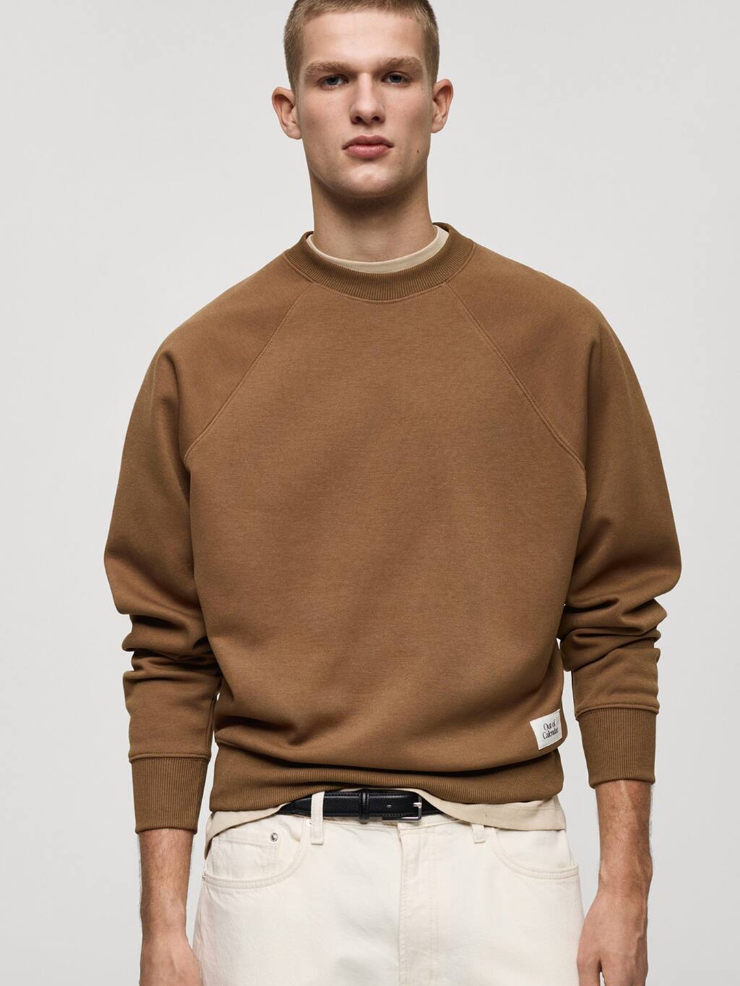 

MANGO MAN Relaxed Fit Sweatshirt, Brown