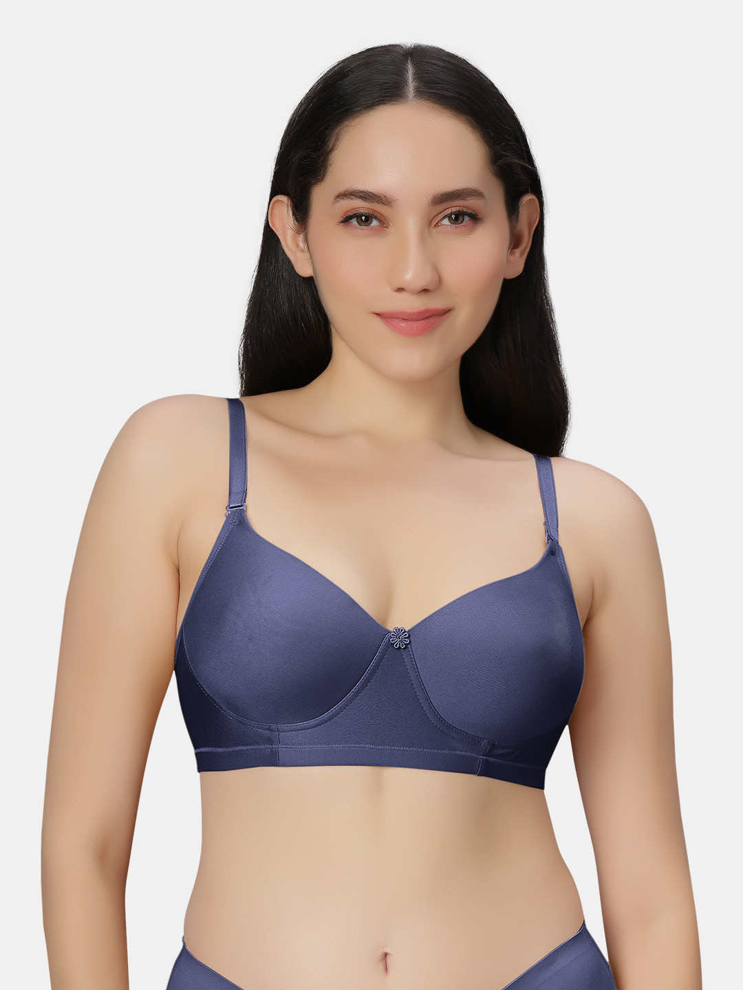 

Sonari Women Seamless Minimizer Medium Coverage, Navy blue