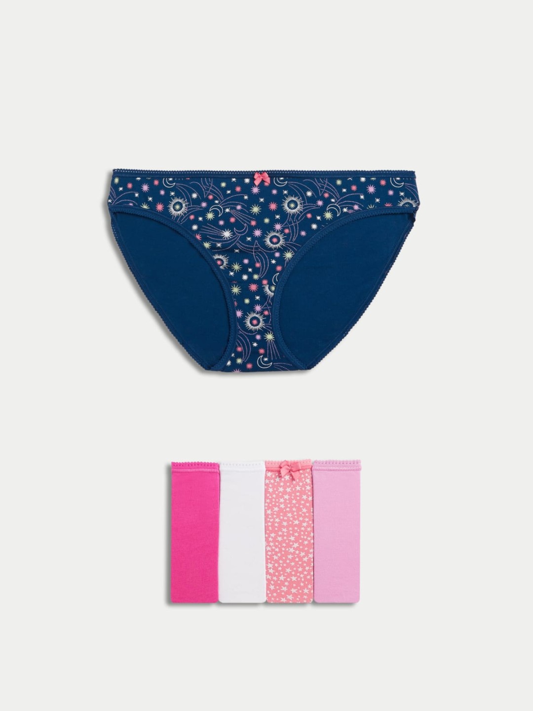 

Marks & Spencer Pack Of 5 Printed Bikini Briefs, Pink