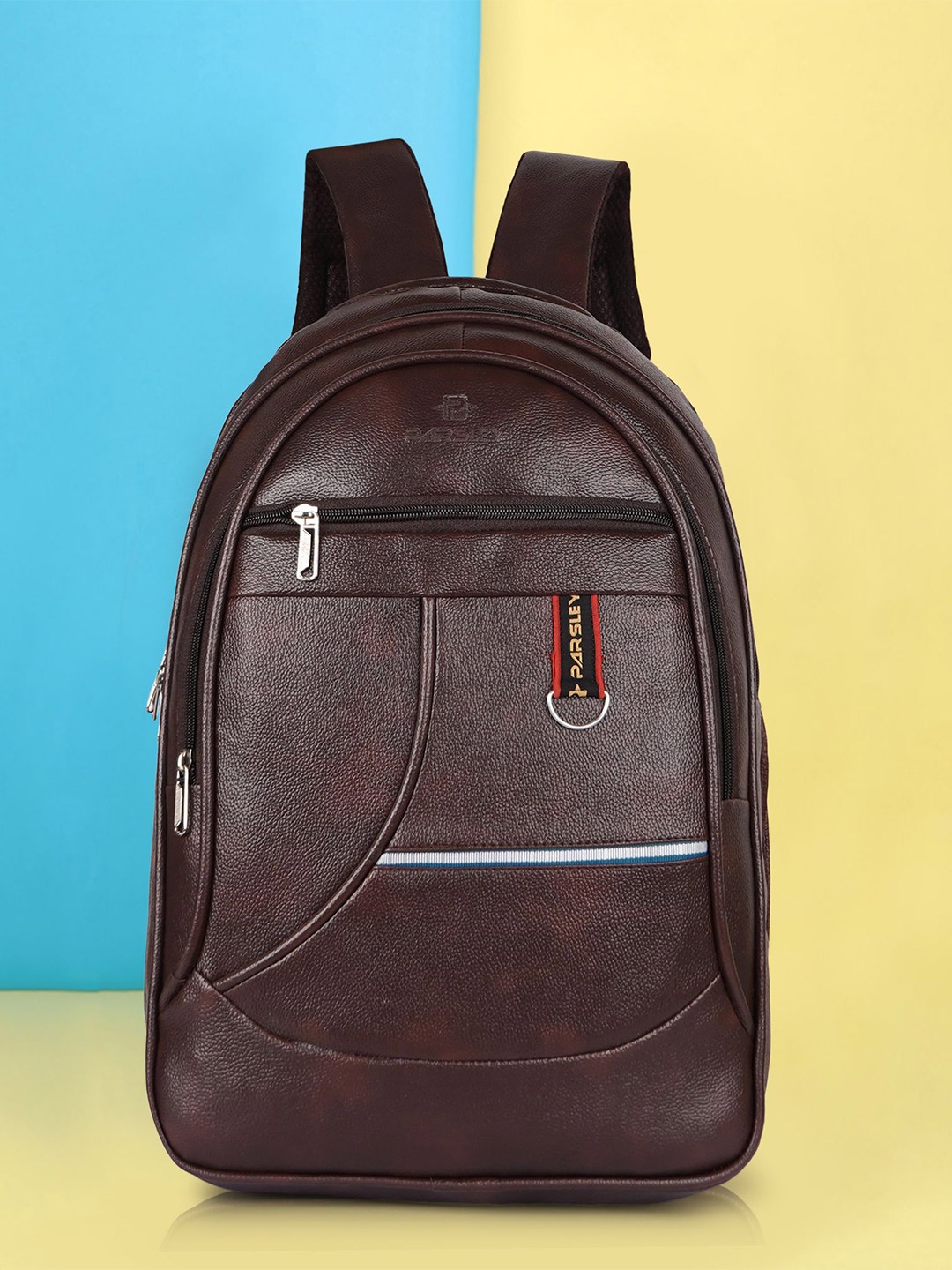 

PARSLEY Unisex Contrast Detail Backpacks, Brown