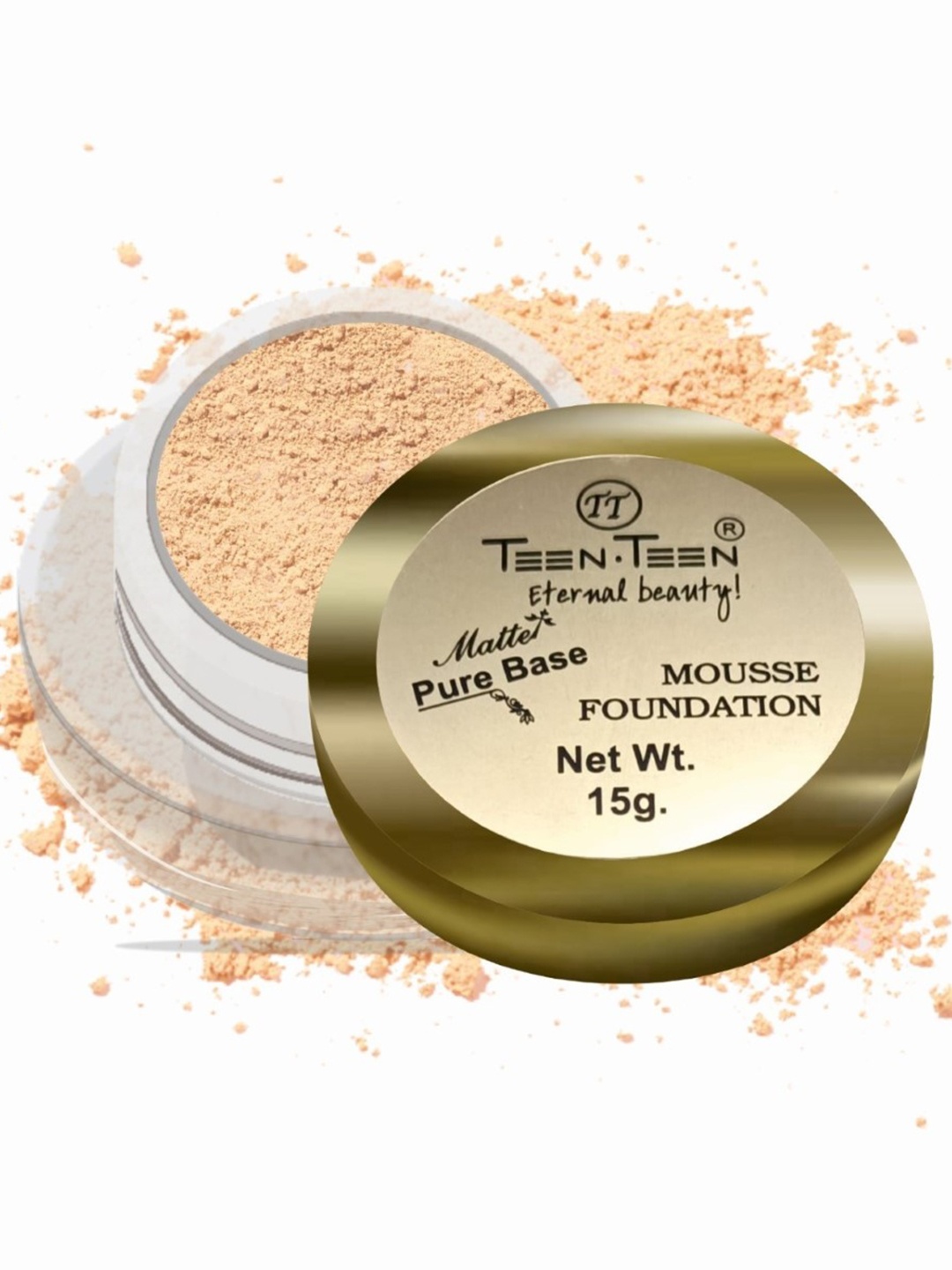 

TEEN TEEN COSMETICS Matte Pure Base Mousse Foundation- 15 g - Flowless Ivory, Nude