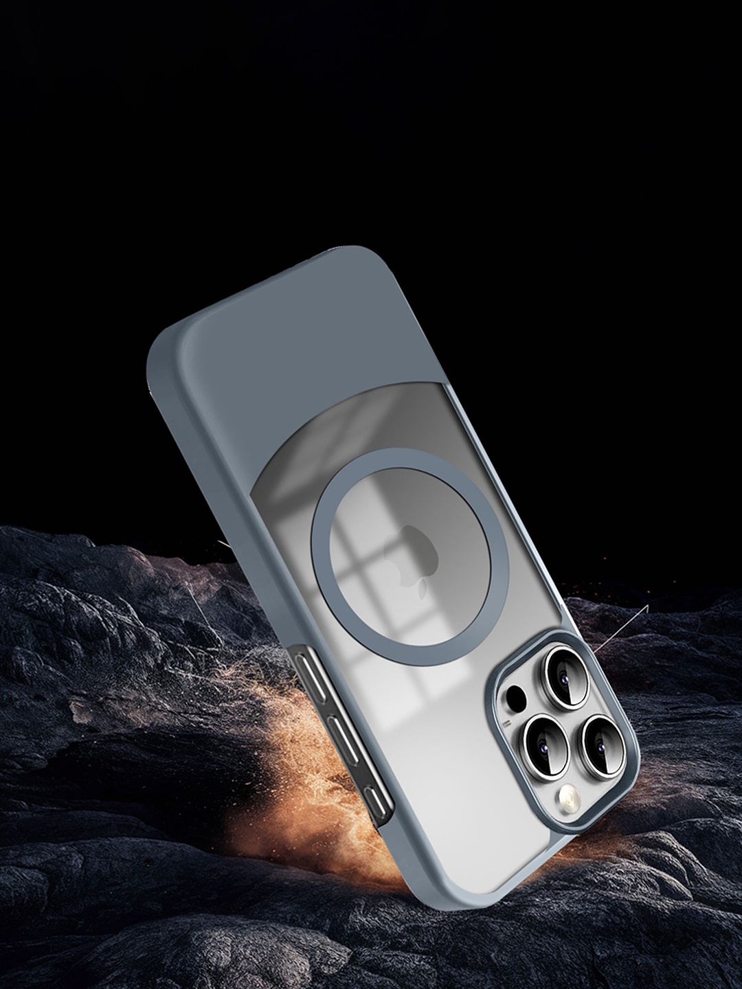 

Karwan Ultra-Hybrid Shockproof With Mag-Safe iPhone 14 Pro Max Back Case, Grey