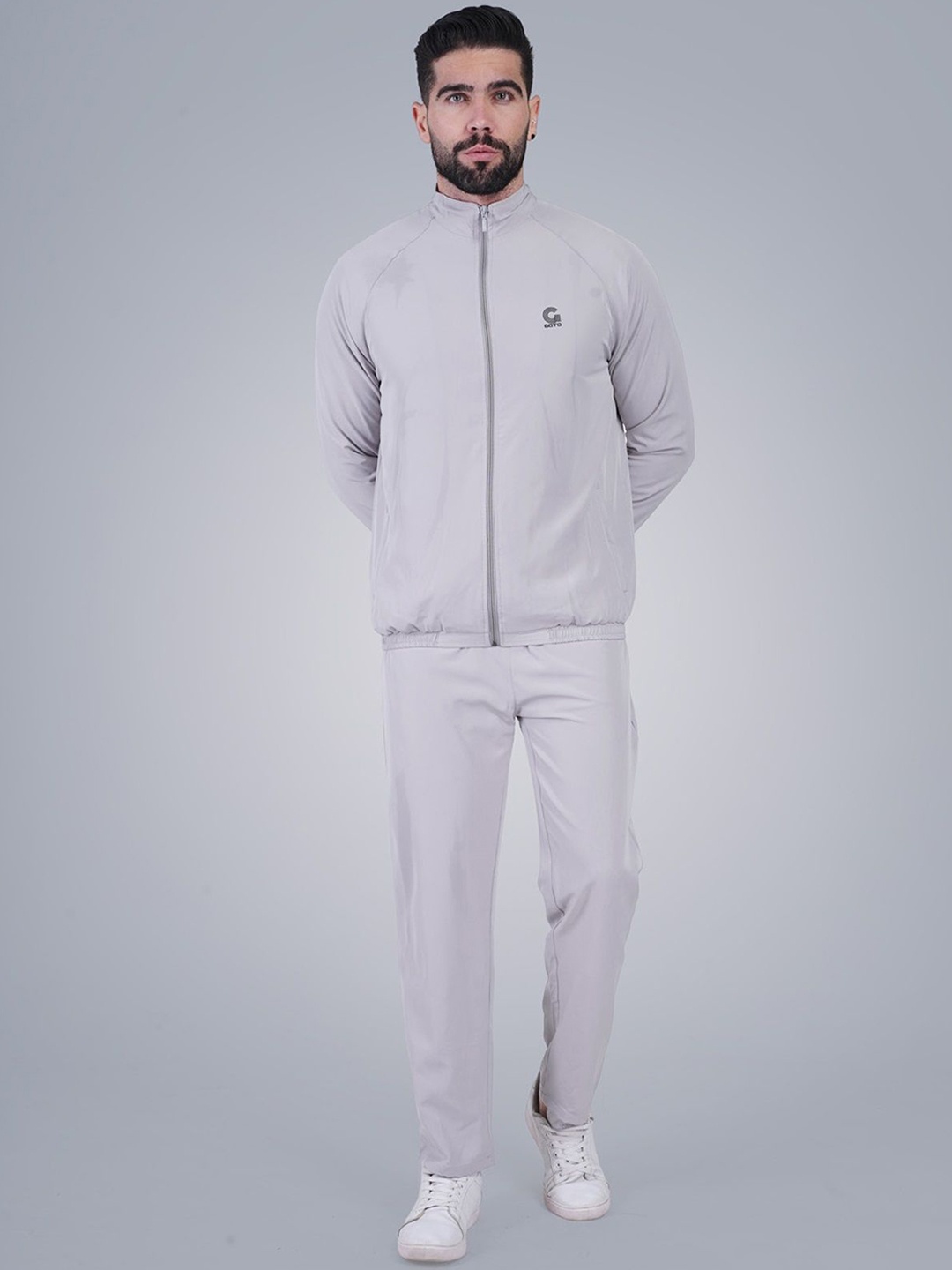 

GOTO Men Mid Rise Tracksuit, Grey