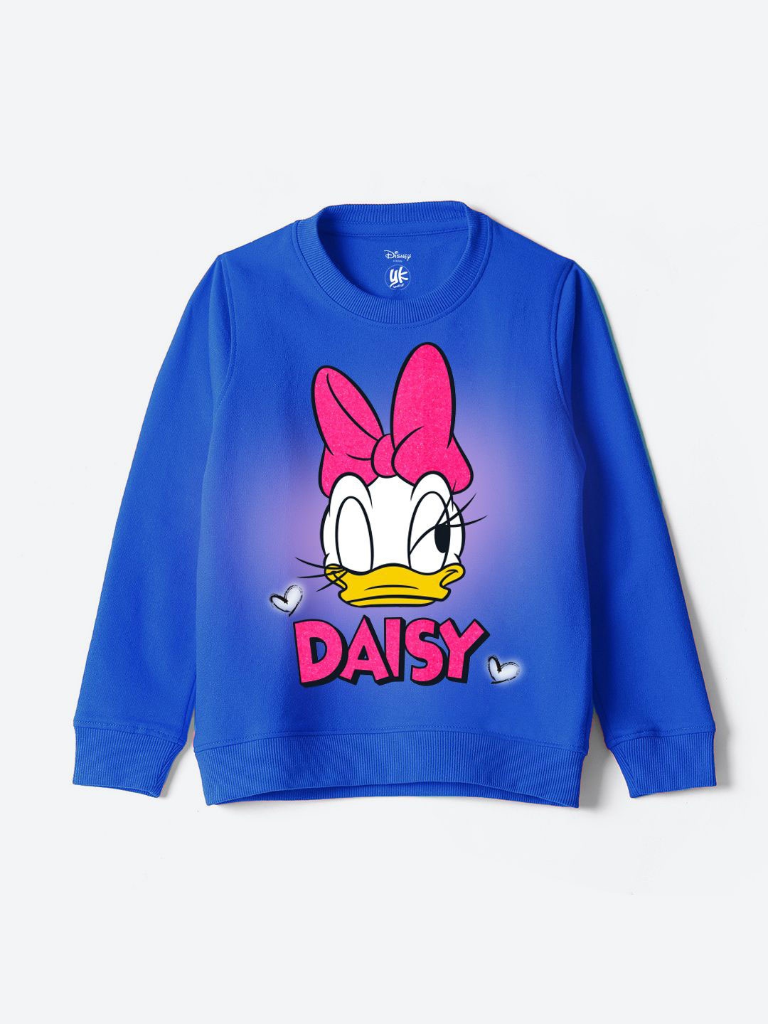 

YK Disney Girls Graphic Printed Pure Cotton Sweatshirt, Blue