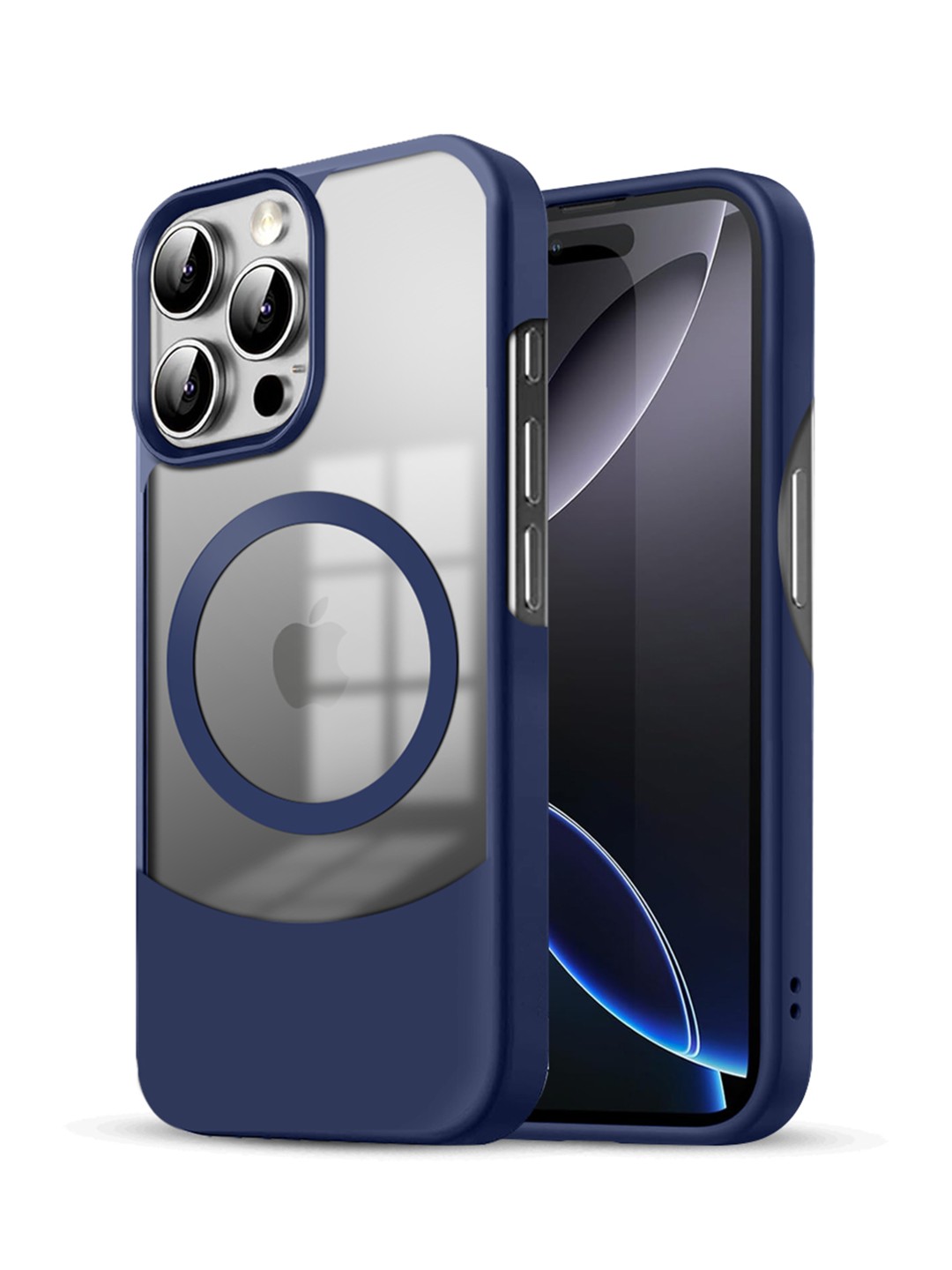 

Karwan Ultra-Hybrid Shockproof With Mag-Safe Case iPhone 15 Pro Max Back Case, Blue