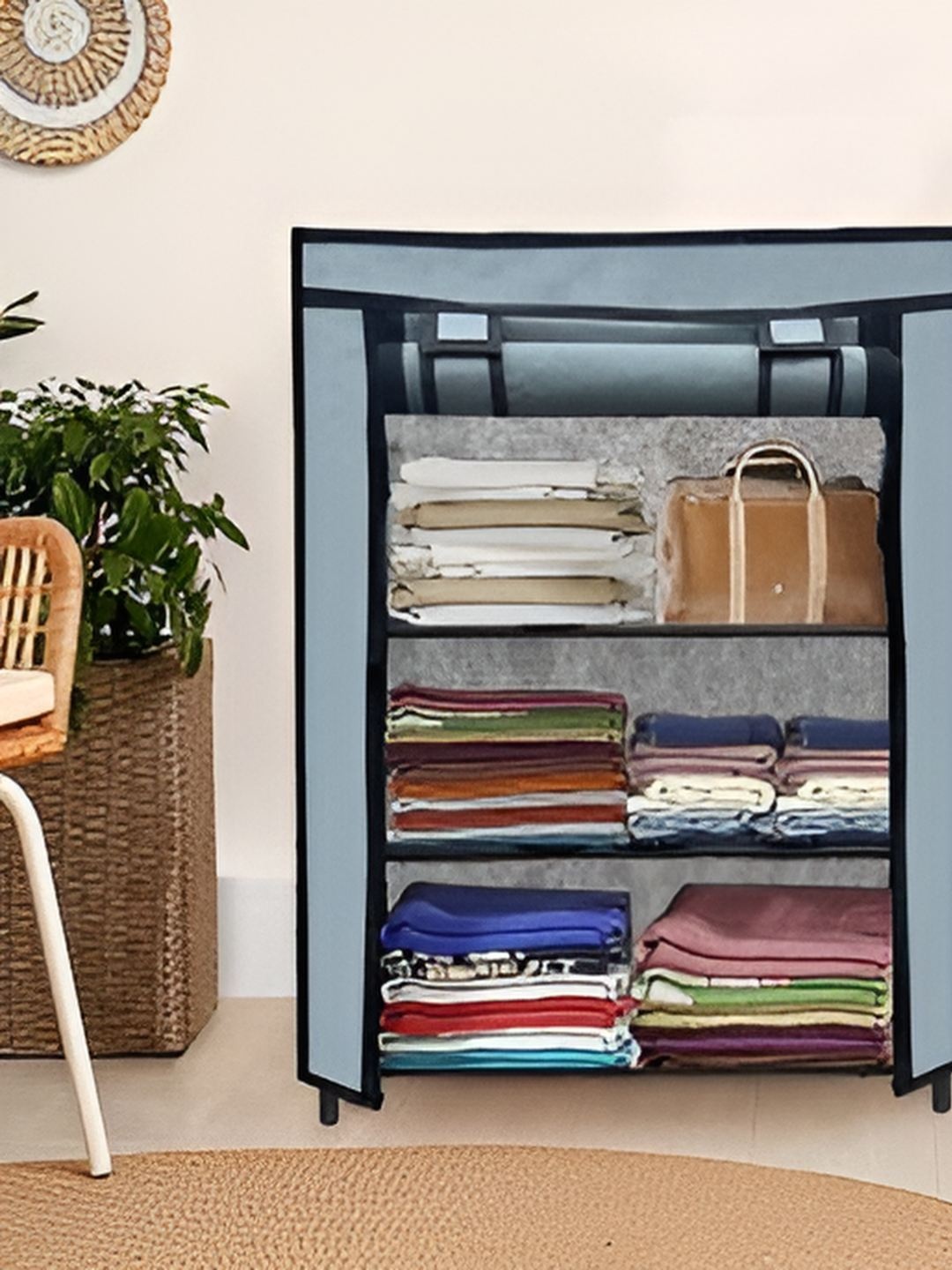 

Urban Choice 4-Tier Rectangle ShoeRack, Grey