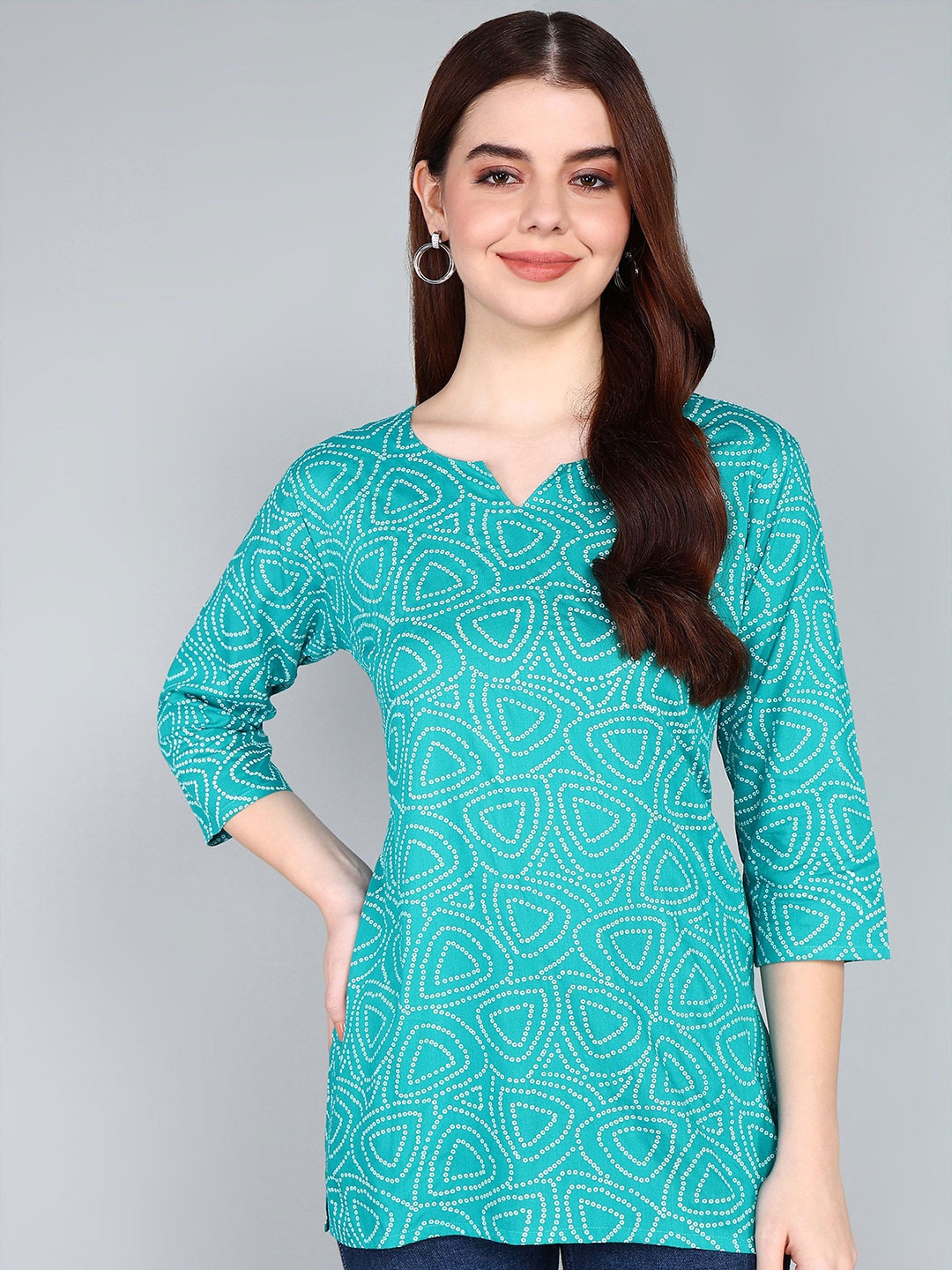 

Tviksha Fashion Women Printed Kurti, Sea green