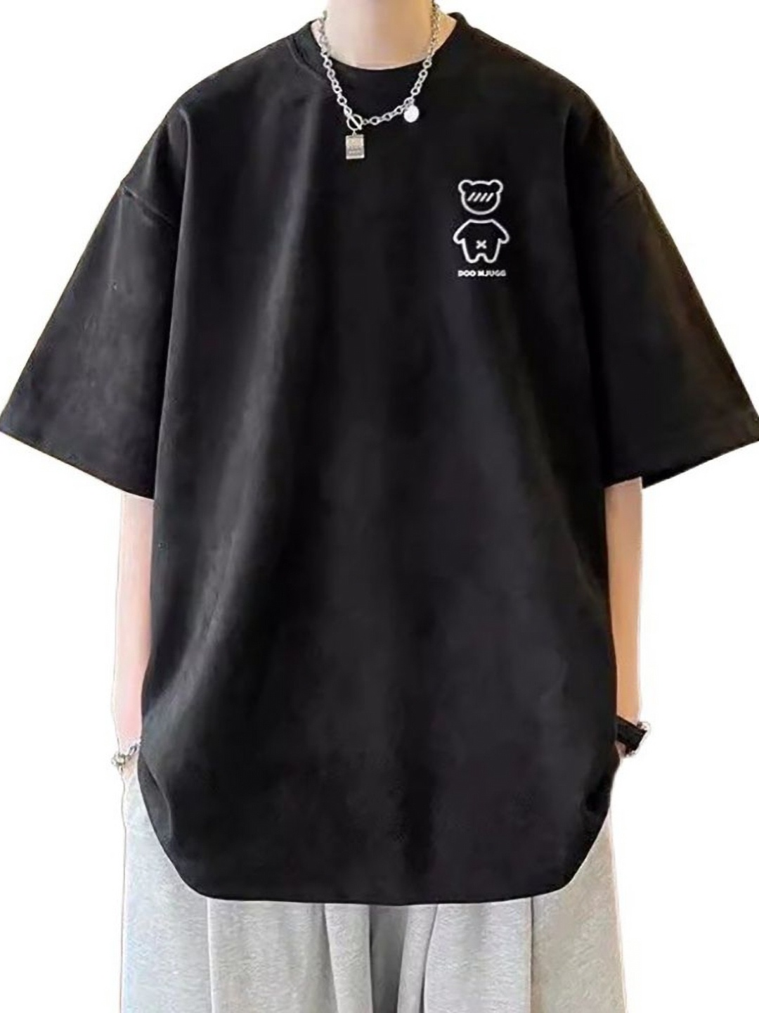 

StyleCast x Revolte Men Graphic Printed Round Neck T-shirt, Black