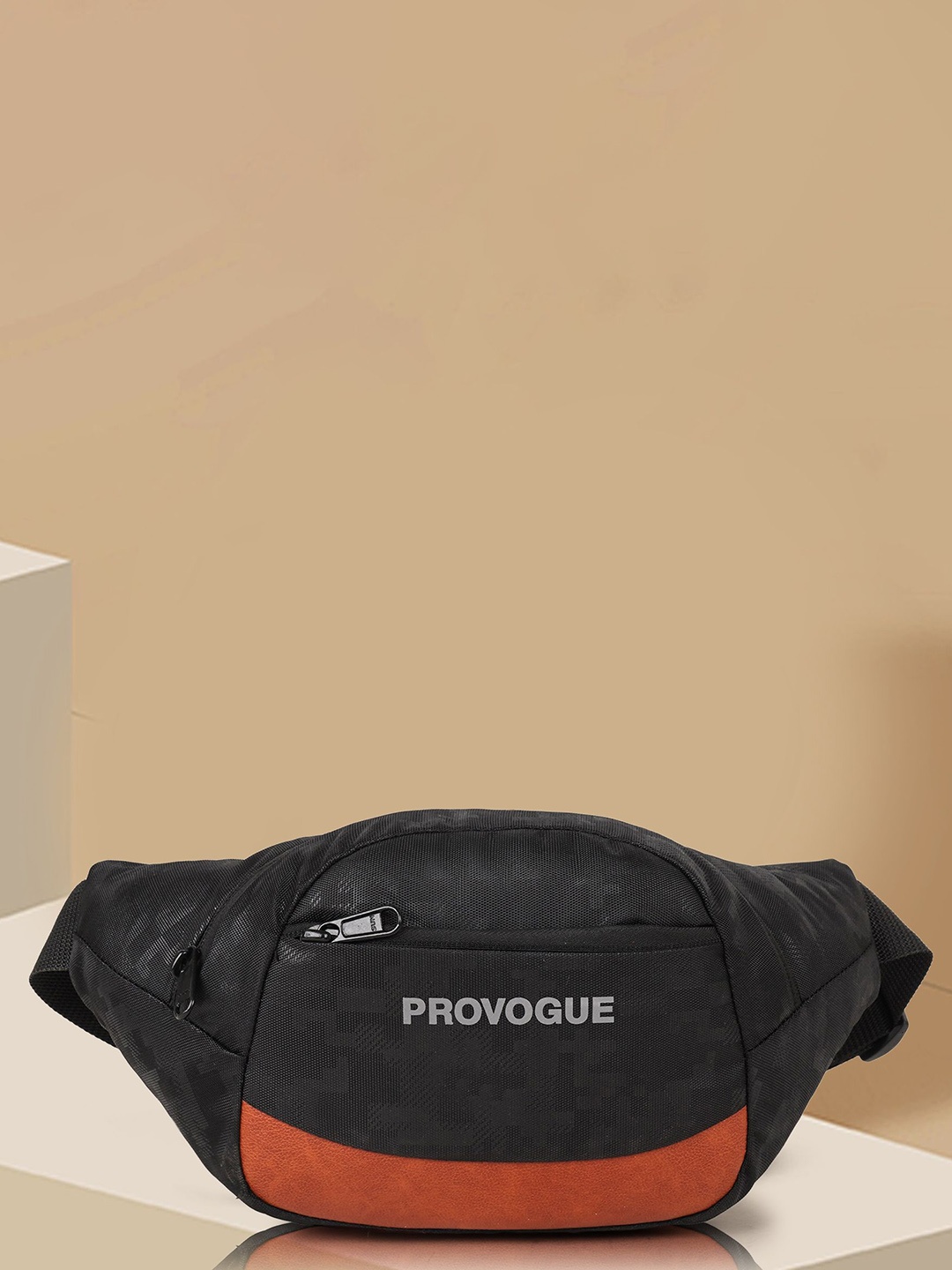 

Provogue Unisex Textured Water Resistant Adjustable Travelling Waist Pouch, Black